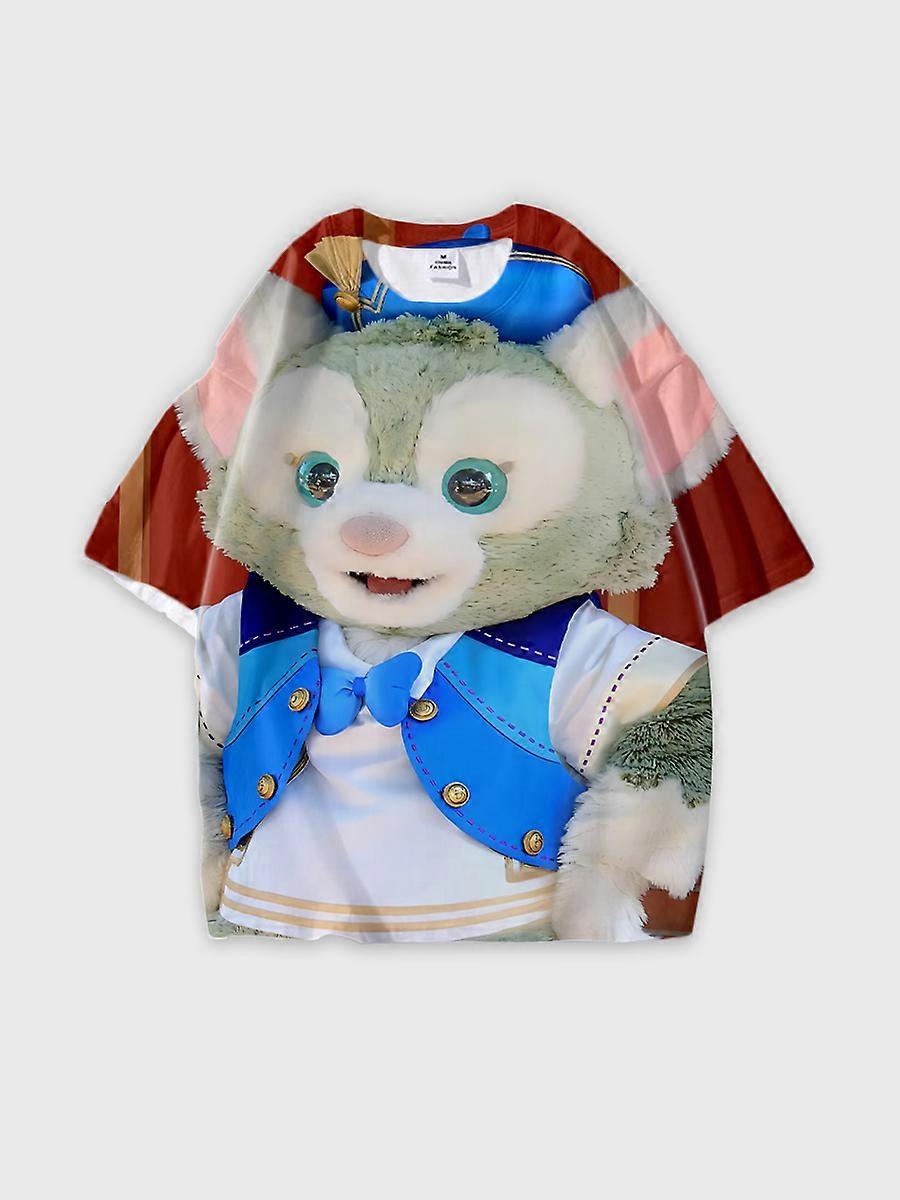 T-shirt round neck Role Pattern loose short sleeve JW1621