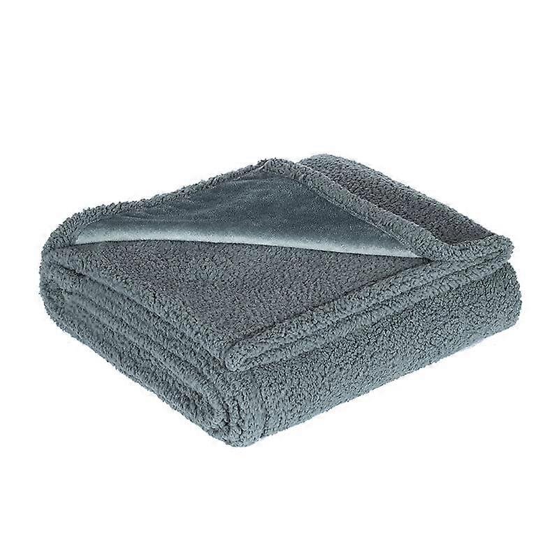 Boonger Blanket Waterproof Soft Plush Reversible Washable Dog Blankets For Large Dogs Grey M