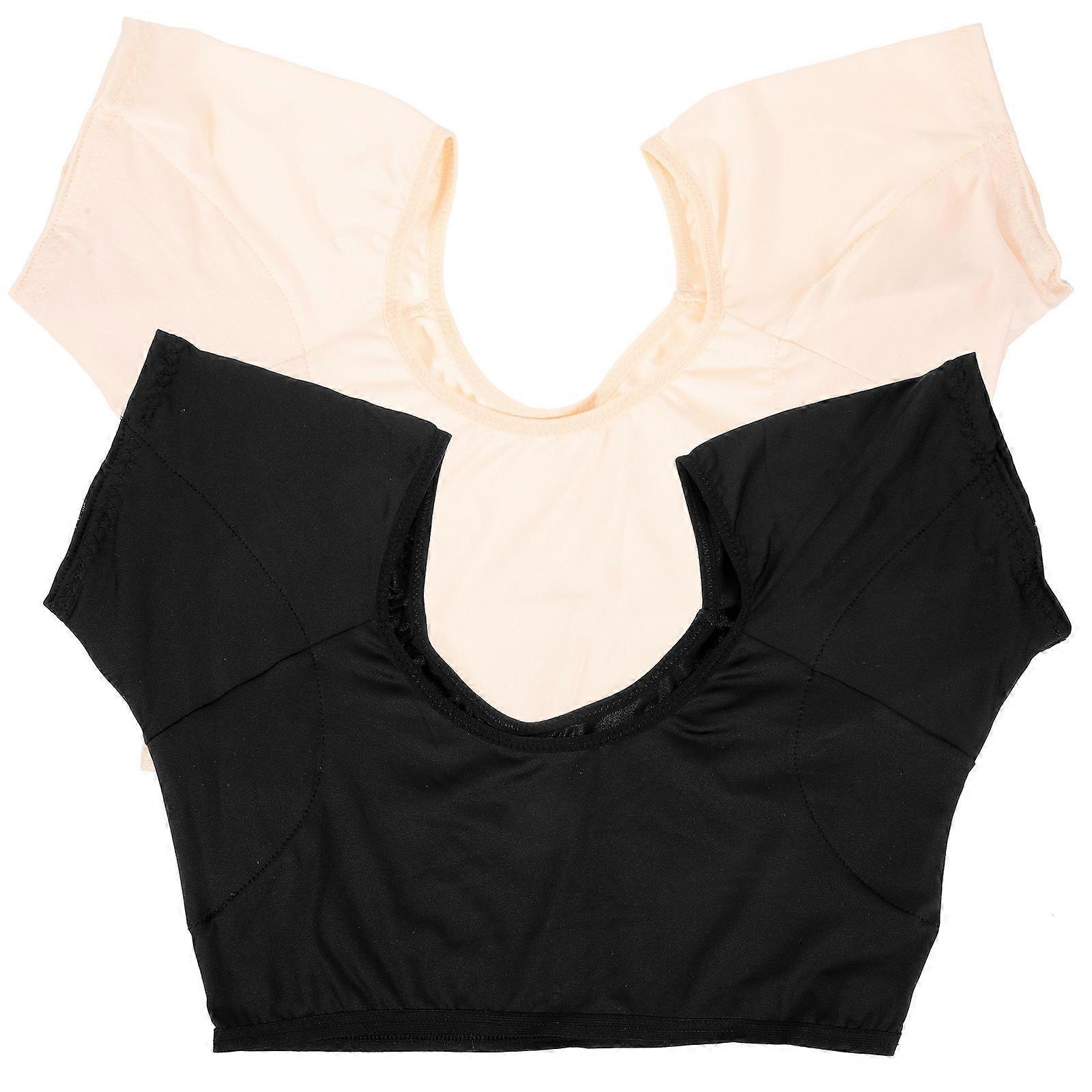 Ladies Sweat Vest Underarm Sweat Protector Breathable Polyester Jogging Running Workout 2Pcs