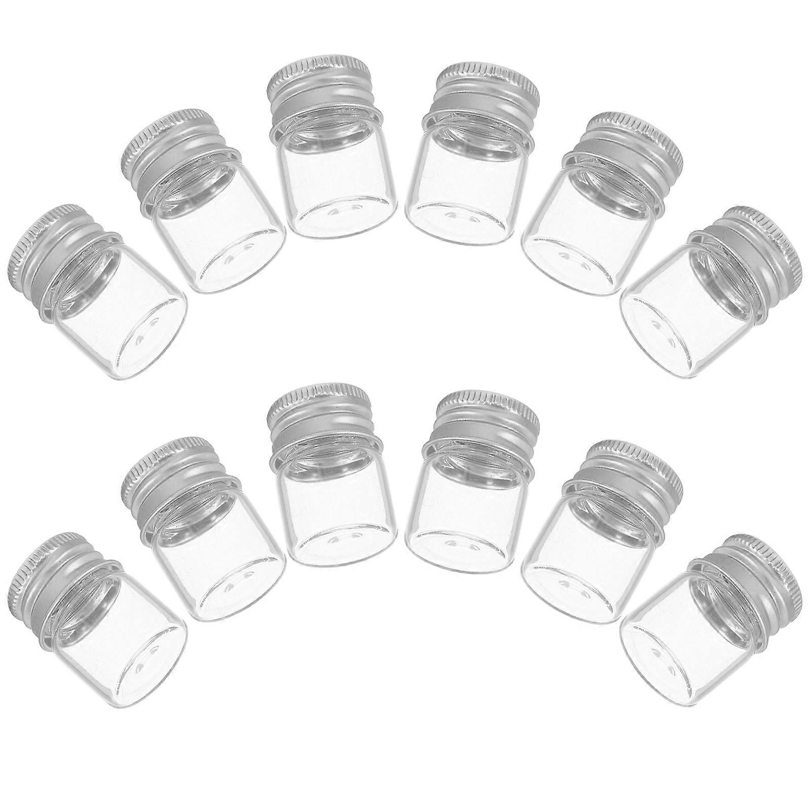 Sealed Jars With Airtight Lid Glass Canister For Flower Tea Storage Container 12Pcs