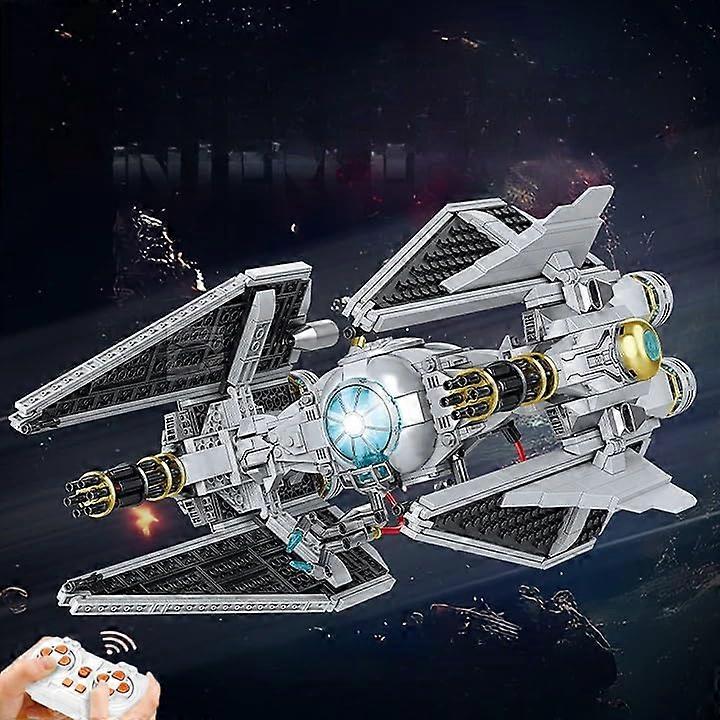 Narwhalsc MOC SF/SW Spaceship Building Kit – 1109 Pieces Collector's Model with Lighting, Compatible with 8mm Building Blocks