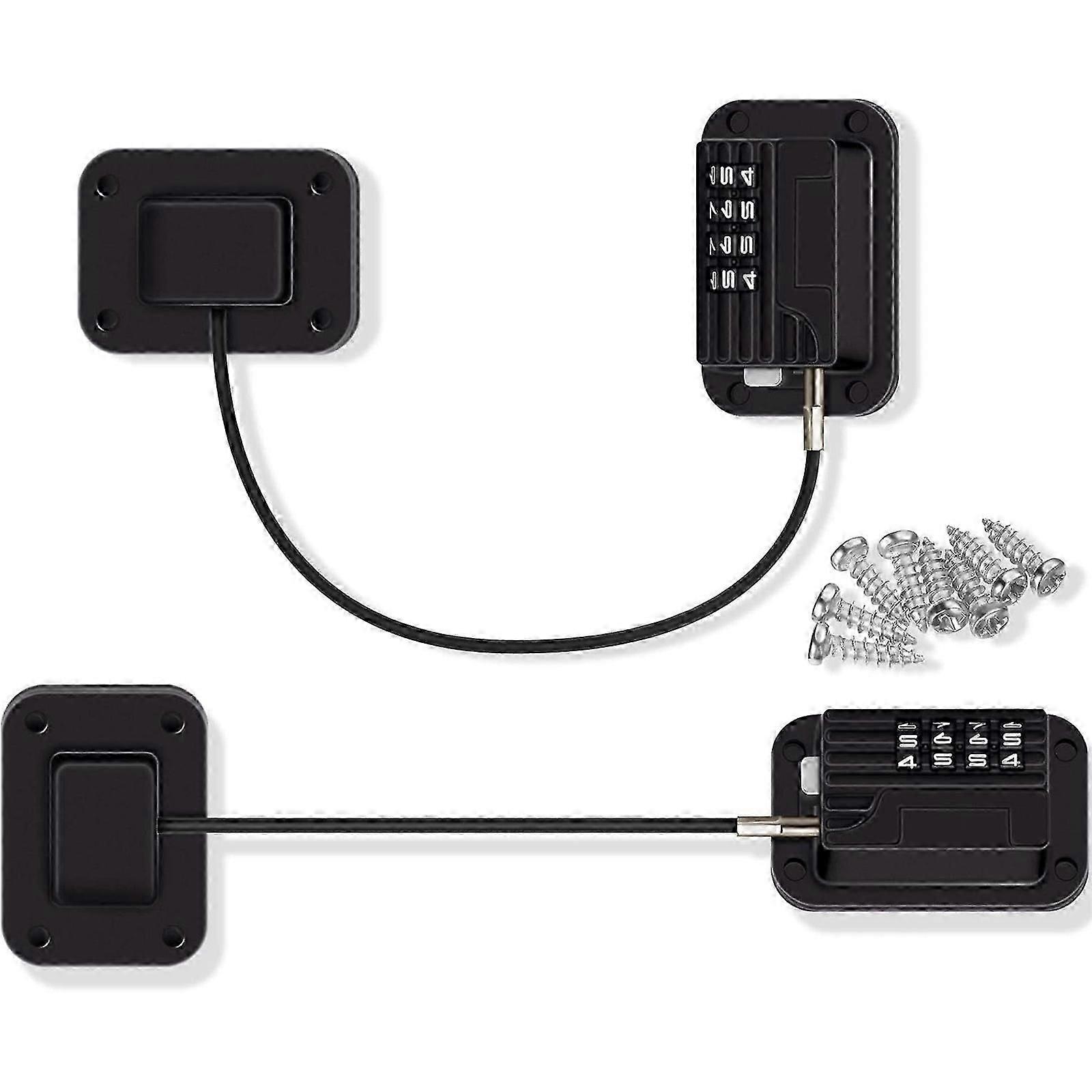 Refrigerator Fridge Freezer Door Lock with Password, Cabinet Lock with Code for Child Safety Doors-No Tools Need or Drill