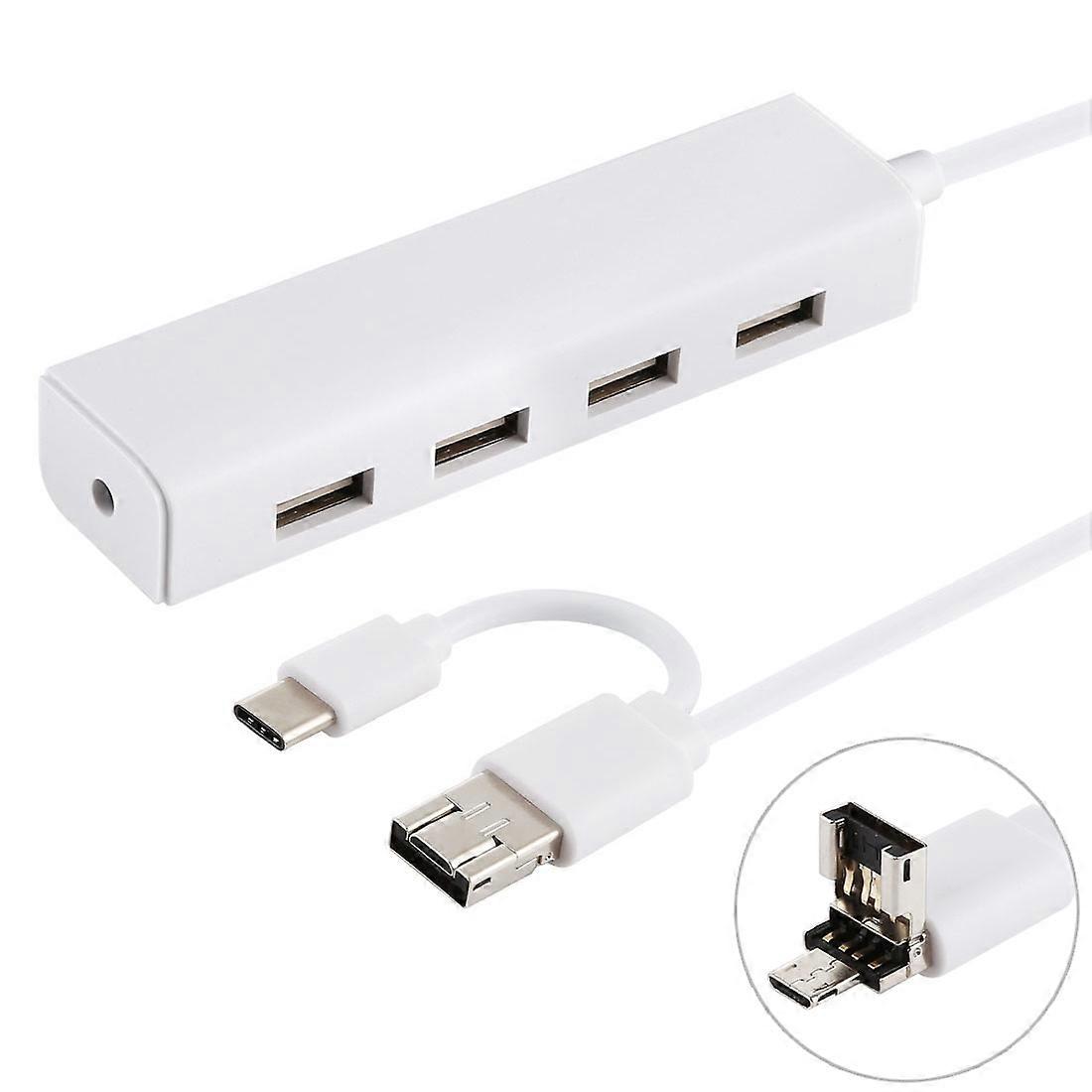 Type-C + Micro USB + 4 x USB 2.0 Ports HUB