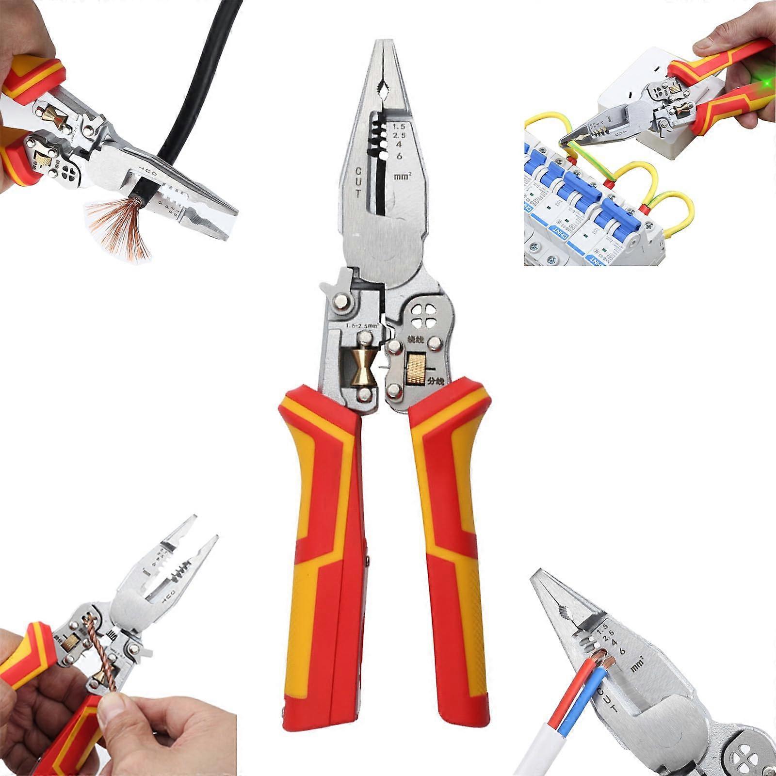 9 in 1 Wire Stripper with Current Measurement, Upgrade Multifunctional Tool