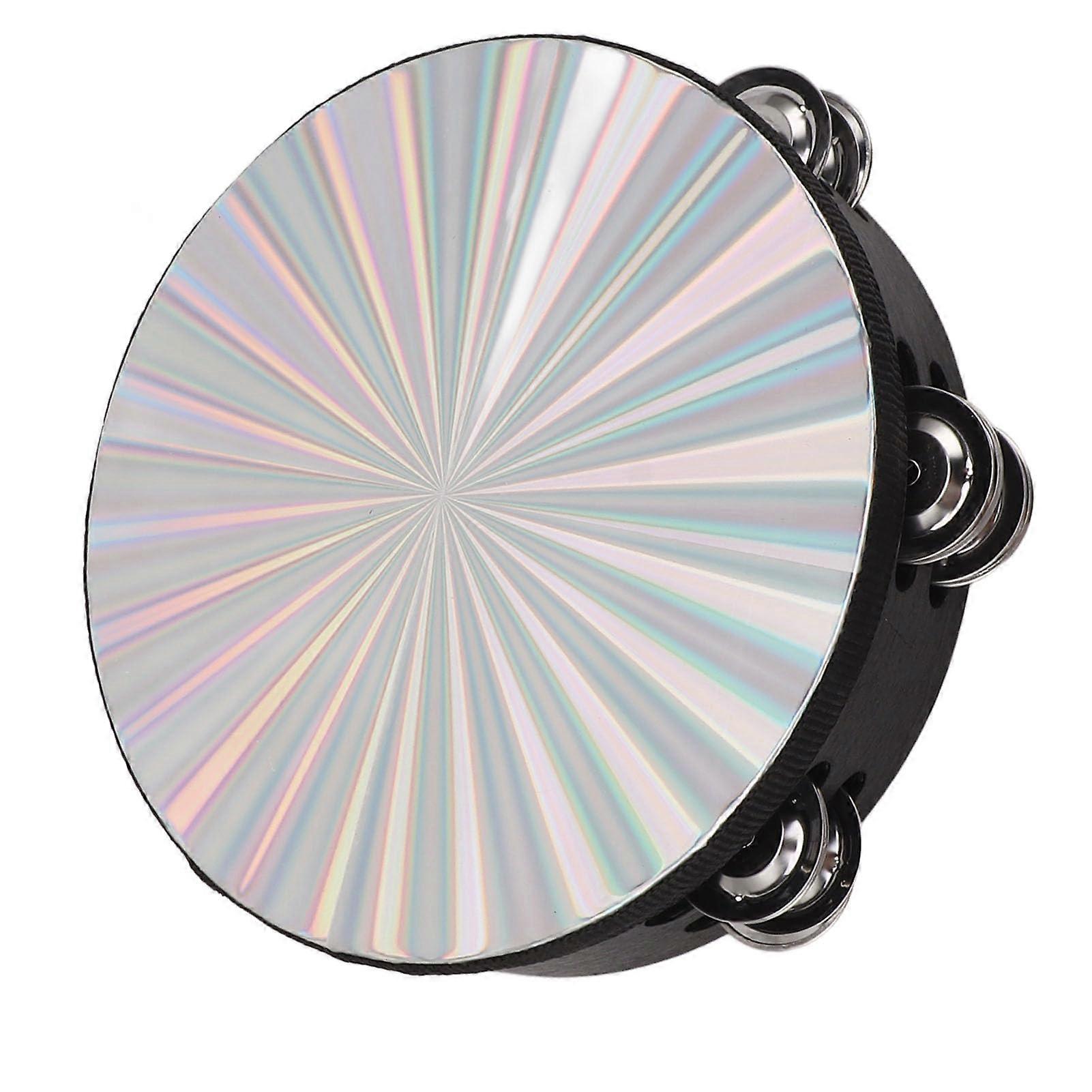 Double Row Bell Drum, Easy to Use Tambourine Drum, Unique Exterior for Stage Performances (10 Inches)