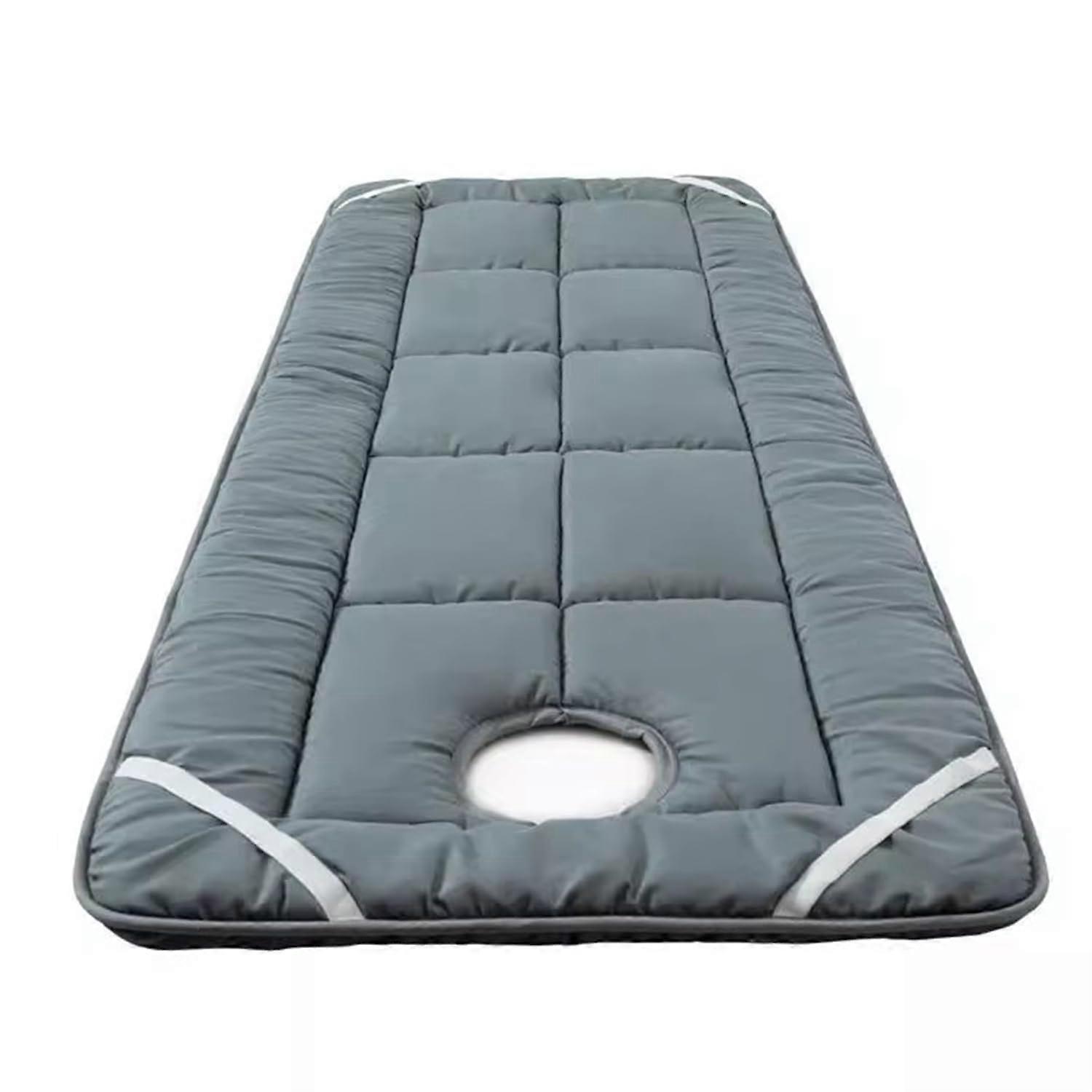 Thickened Spa Massage Table Cover With Face Hole, Gray, 60 * 185cm