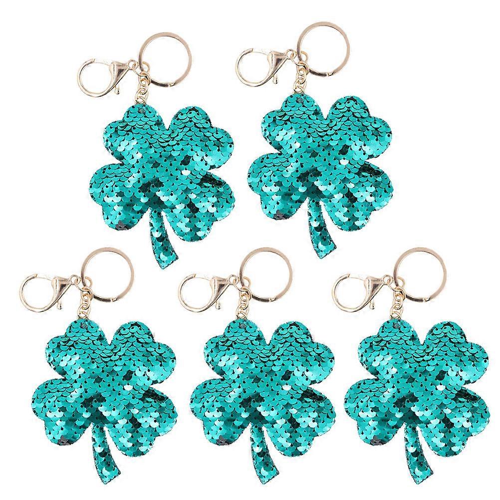 Aesthetic Keychain Pendant Decoration Green Sequins 5Pcs