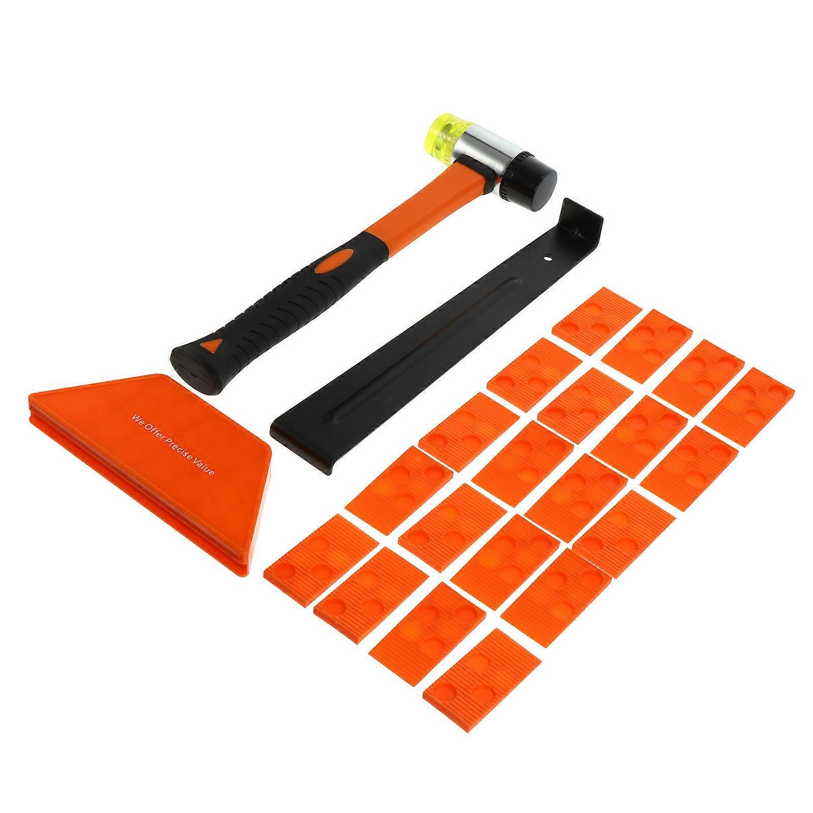 Orange Wood Floor Installation Tool Kit with Durable Plastic and Steel Components for Home Use 1 Set