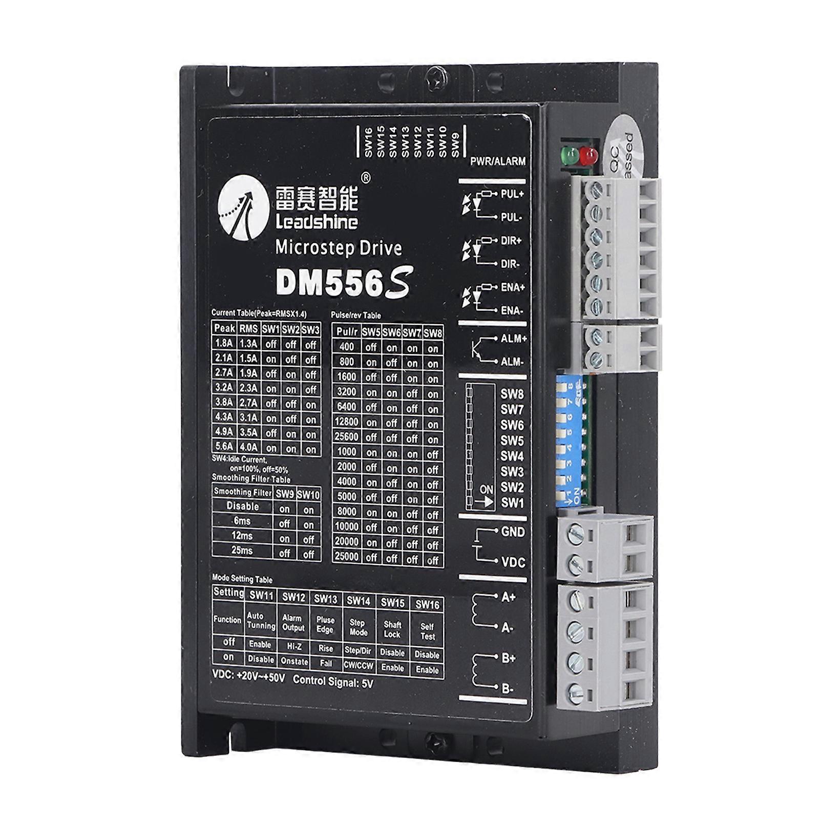 DM556S Digital Stepper Motor Driver New CNC Digital Microstep Driver for 42‑57‑86 Motor 20 to 50VDC