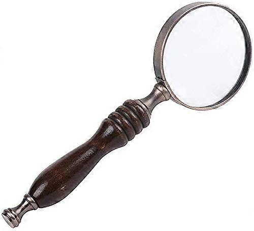 Lupes, educational hobby magnifiers, sandalwood handle, classic handheld magnifier in retrostyle metal, collection, hobby crafts, older adults