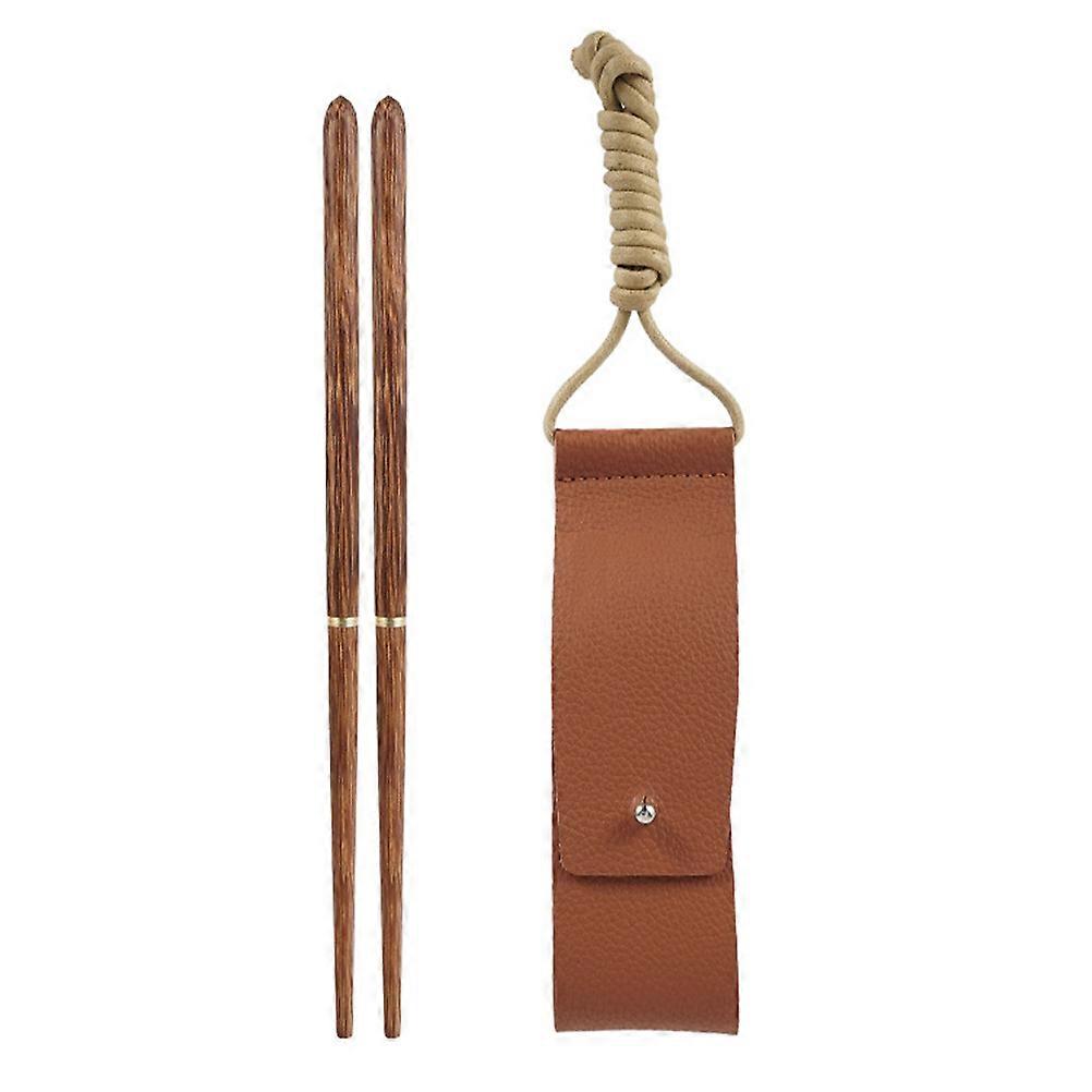 Wooden Chopsticks with Storage Bag for Outdoor Use Lightweight Portable Assorted Color