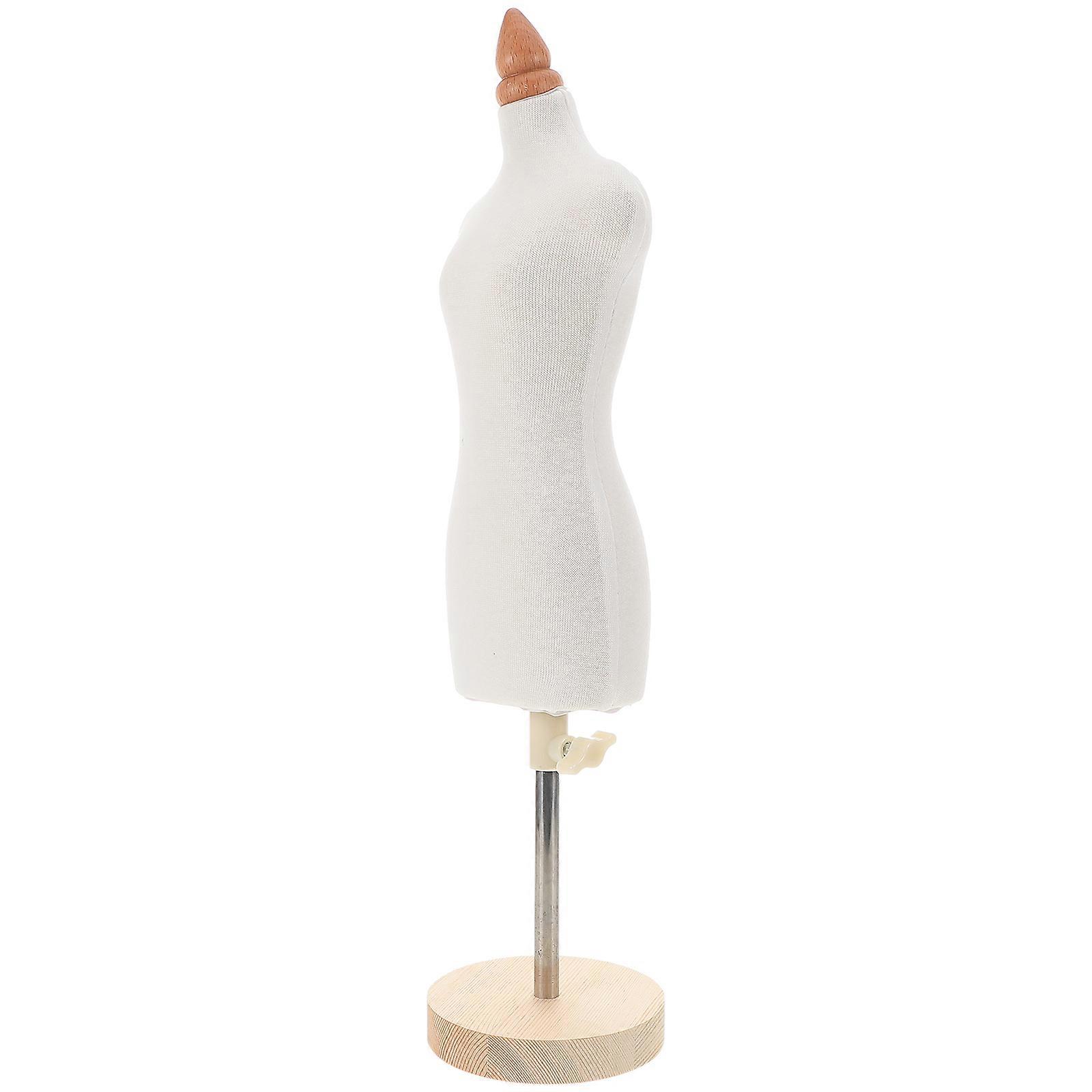 mannequin til tøj dukkekjole form mannequin justerbart stativ skræddersyning modedesign kvinder 60.00x10.50x7.50cm træ 1stk