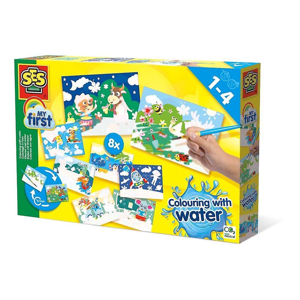 SES Creative Children's Hidden Animals Mega Colouring with Water Set
