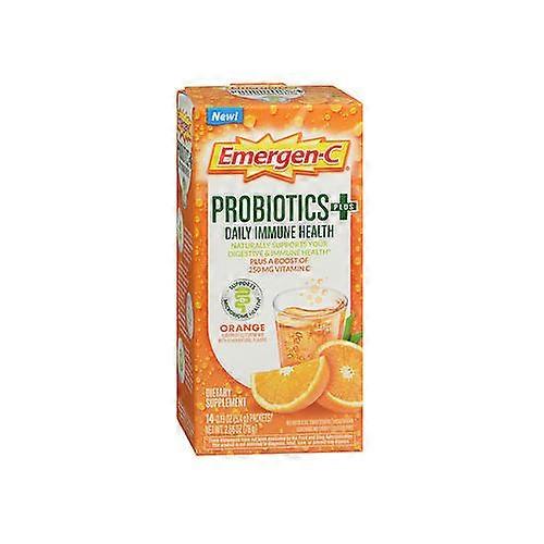 Emergen-C Probiotics + ,Orange 14 Count (Pack of 1)