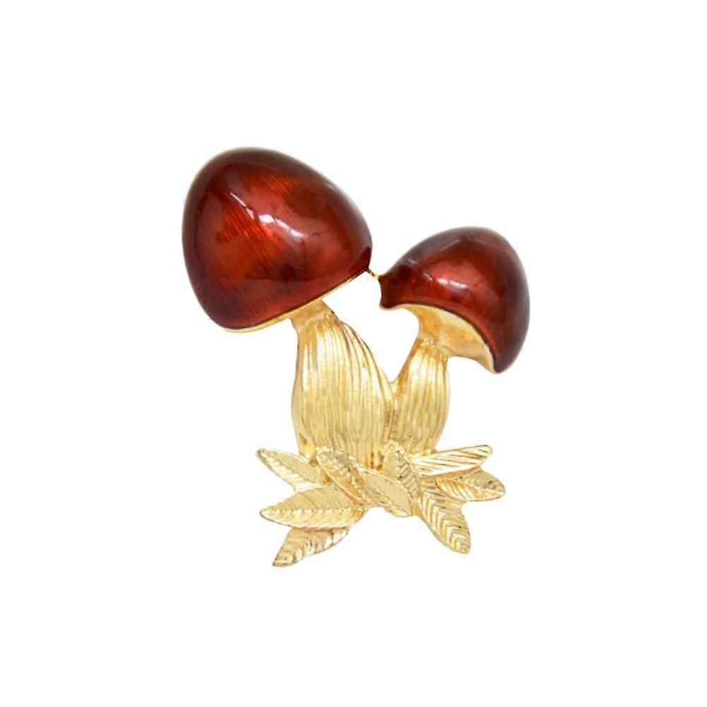Coffee Mushroom Brooch Enamel Lapel Pin for Accessories and Gifts Ideal for All Occasions 1 Piece