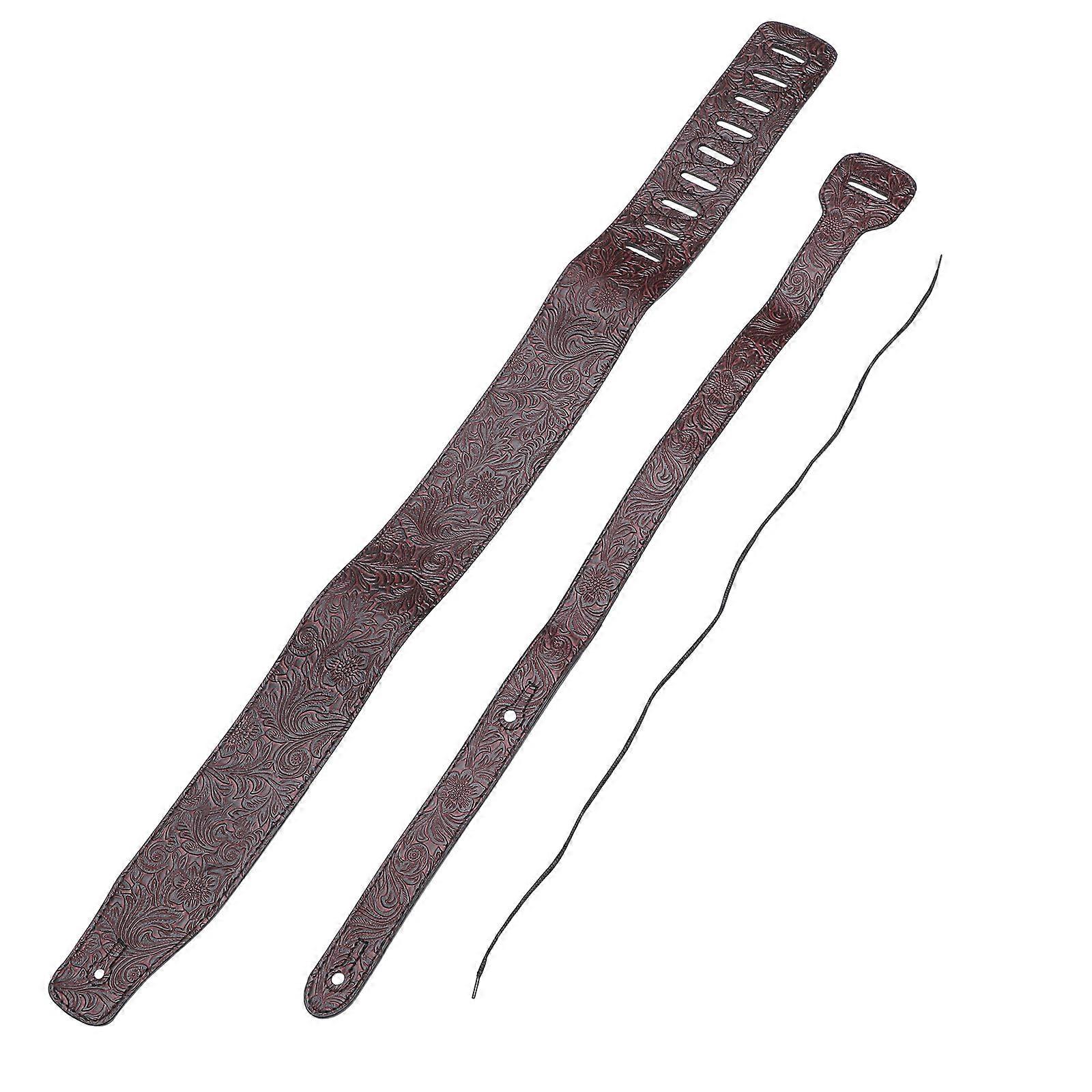 Here's a refined and professional product description based on your input:
**Durable Dark Red Guitar Strap Comfortable PU Bass Strap for Electric
