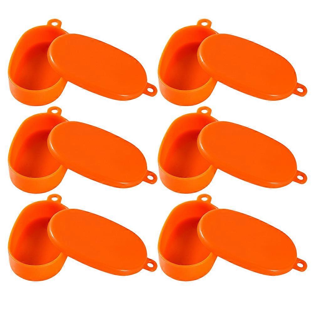 Orange Plastic Lunch Box for Decoration 6pcs Small Snack Box Suite