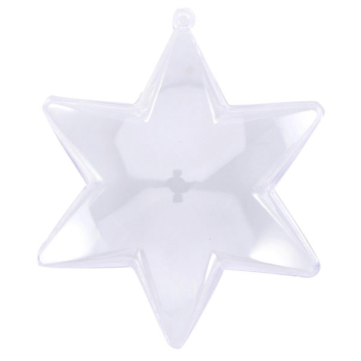 Plastic Decorations Clear Acrylic Bath Mold Christmas Tree Ornaments DIY Projects Filling with Objects 1Set