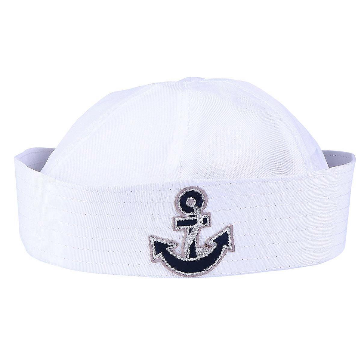 Navy Cap Sailor Hat For Stage Performance And Party Use 58CM Size Simple Design 1Pc