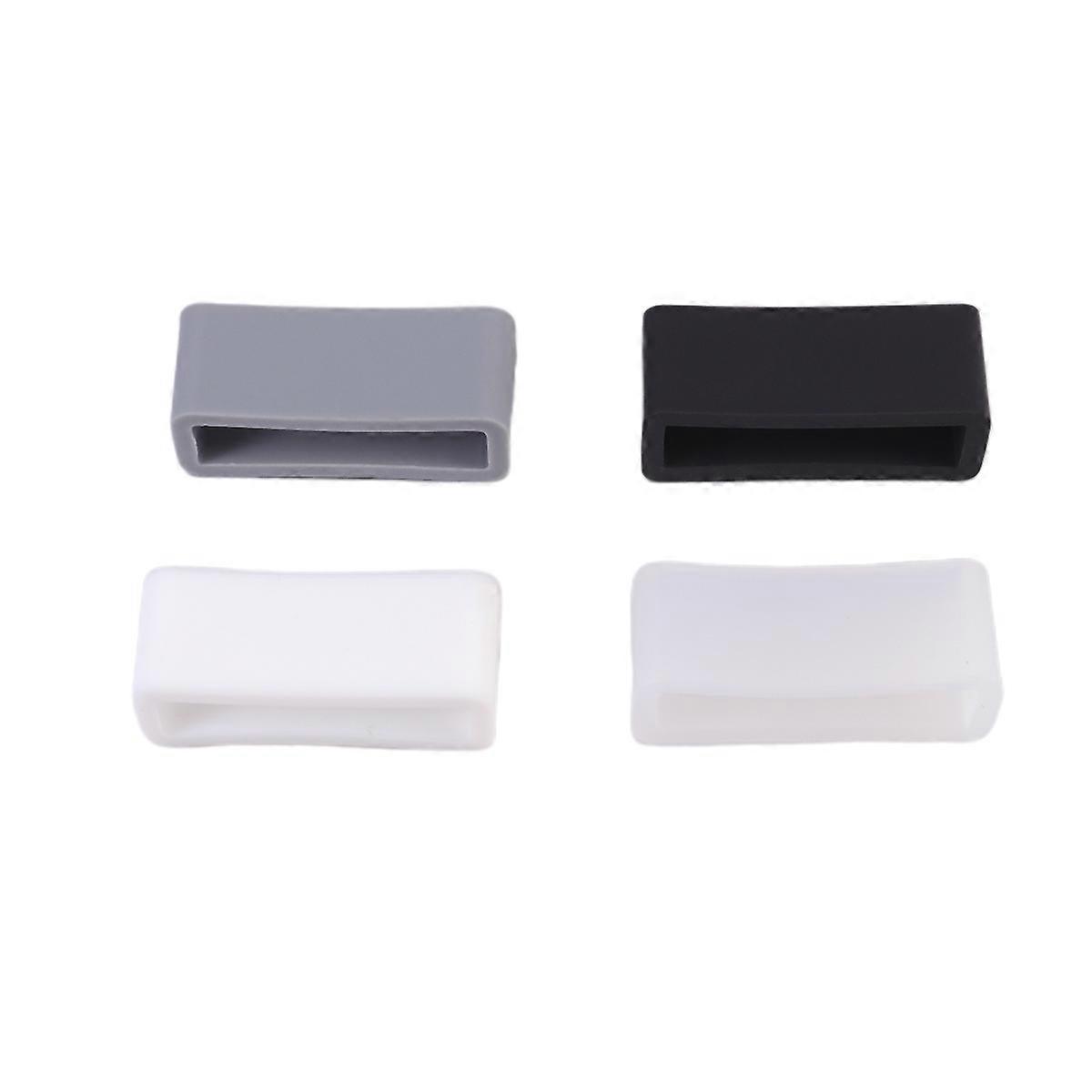 Watch Strap Buckle Silicone Bezel Ring for Watch Use 4Pcs Set Assorted Color