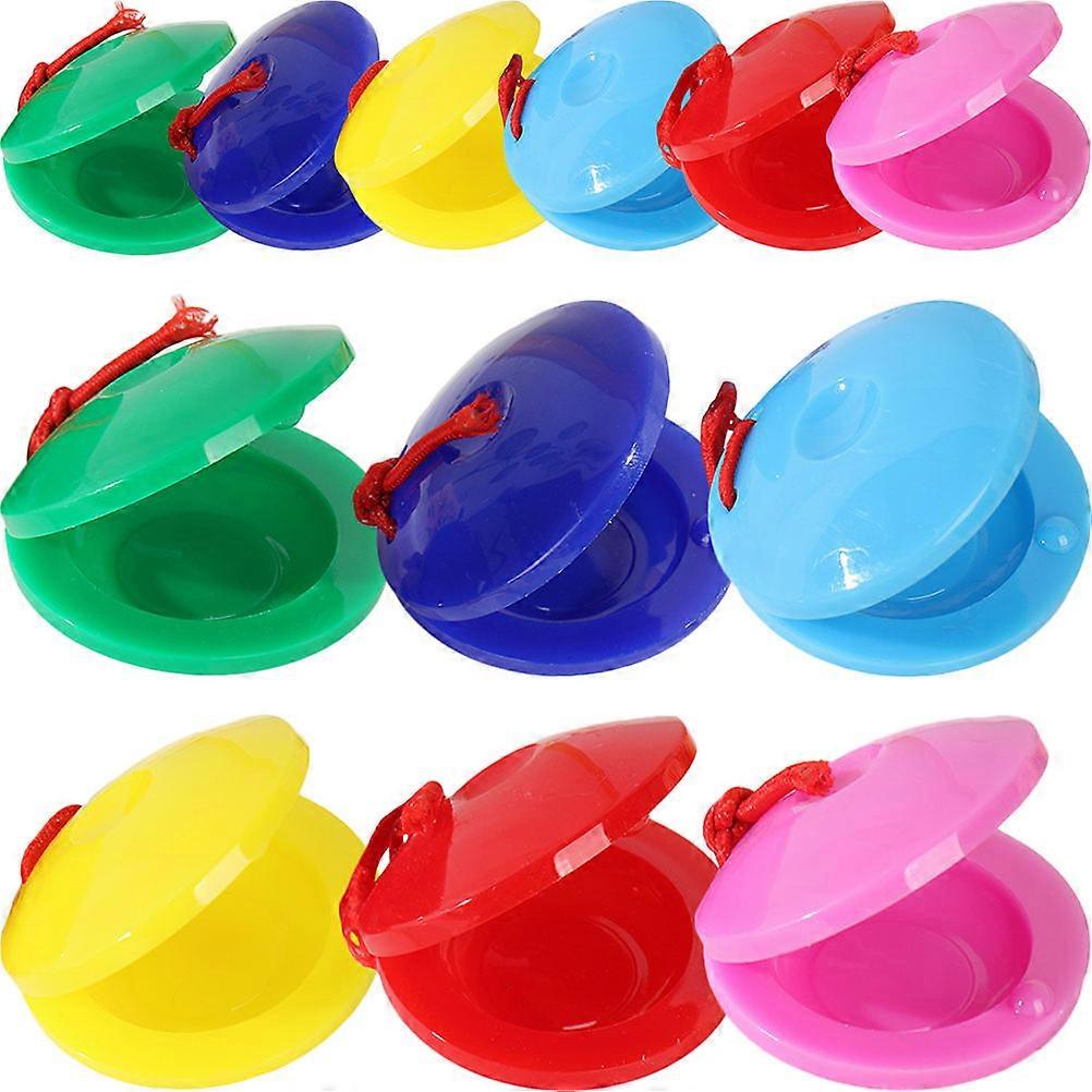 12pcs Finger Castanets Musical Instruments for Rhythm & Music Education – Safe Percussion Toy for Early Learning & Child Development