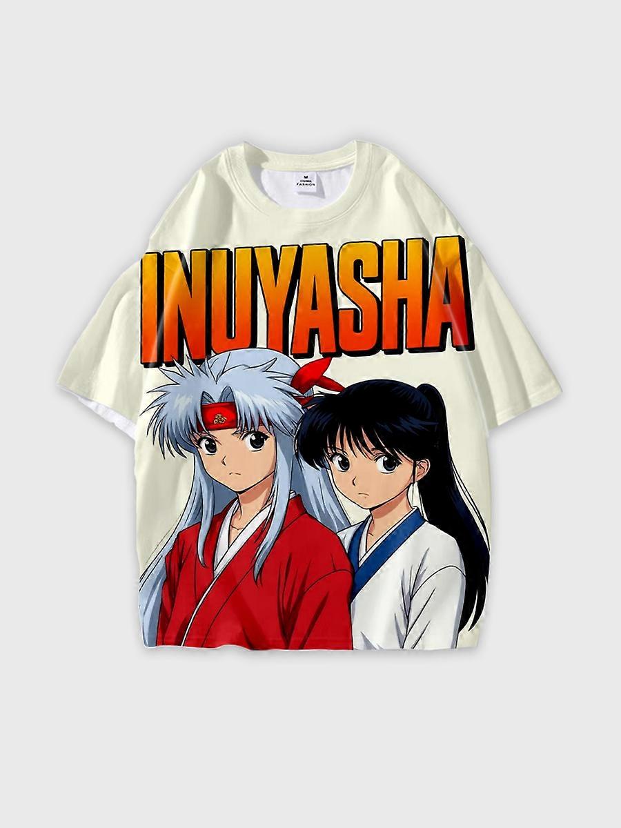 T-shirt round neck book Characters Pattern loose short sleeve B1657