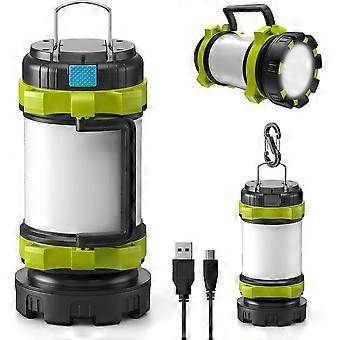 Oplaadbare LED-campinglantaarn, 3000mAh powerbank campinglamp, 4 standen, IP65 waterdicht, 1200Lumen LED-lantaarn voor kamperen, excursies, redding, F