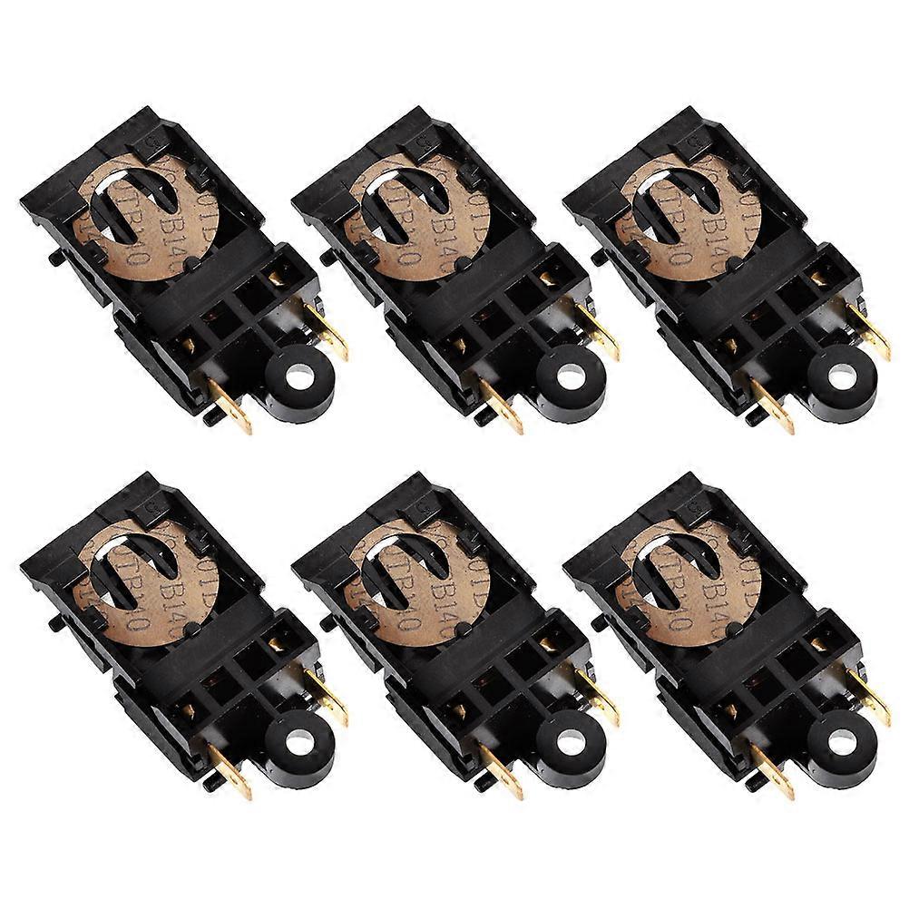 Heating Thermostat Electric Kettle Repair Part Copper Material Rectangular Shape 6Pcs