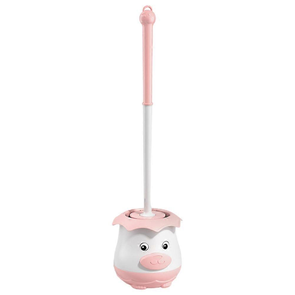 Multi-Functional Toilet Bowl Brush Holder Cartoon Shape Cleaning Tool For Home Bathrooms 1 Set