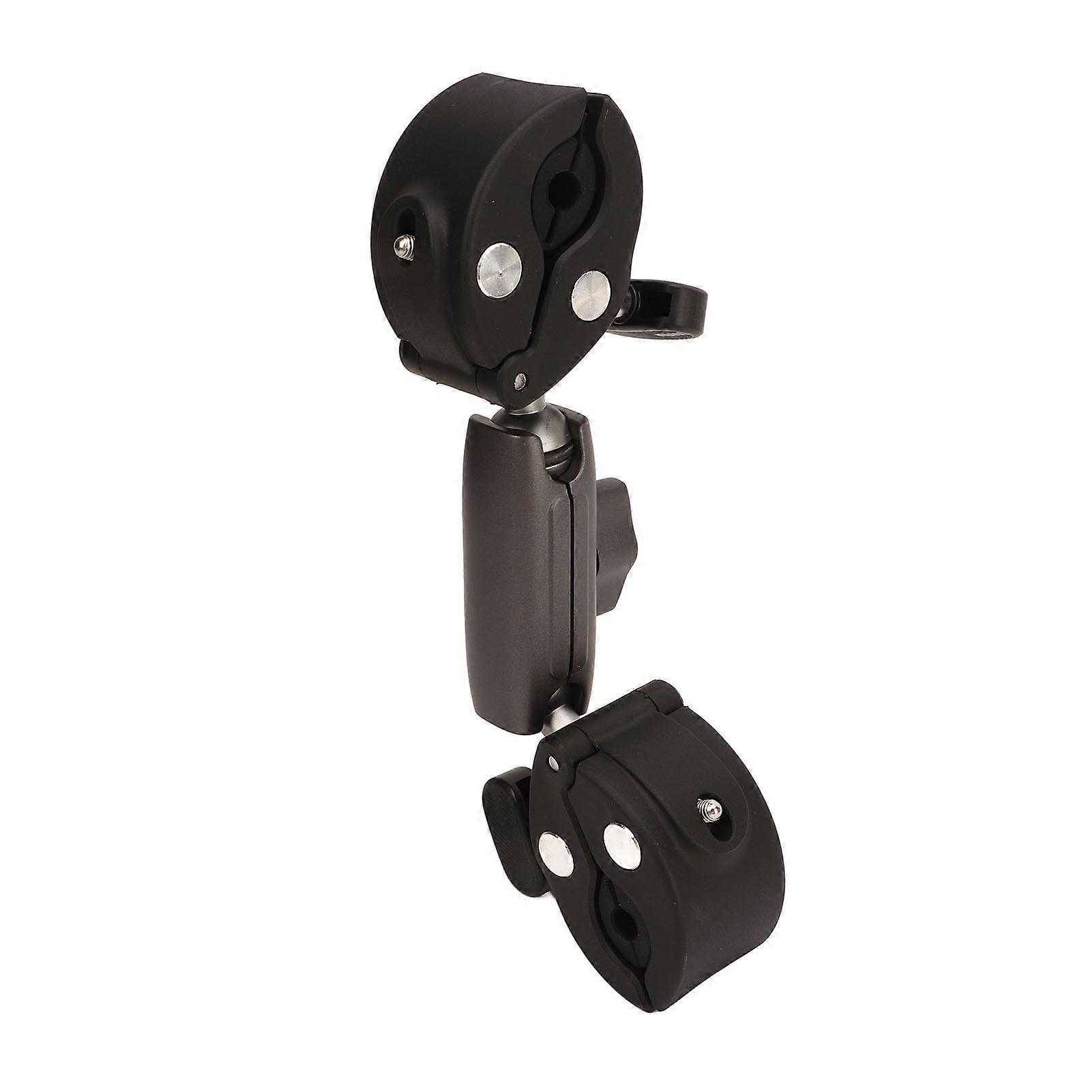 Dual Ball Clamp Mount 360 Degree Rotation T Knob Locking Crab Pliers Clip Action Camera Mount for Insta360 Go 3 Action Camera