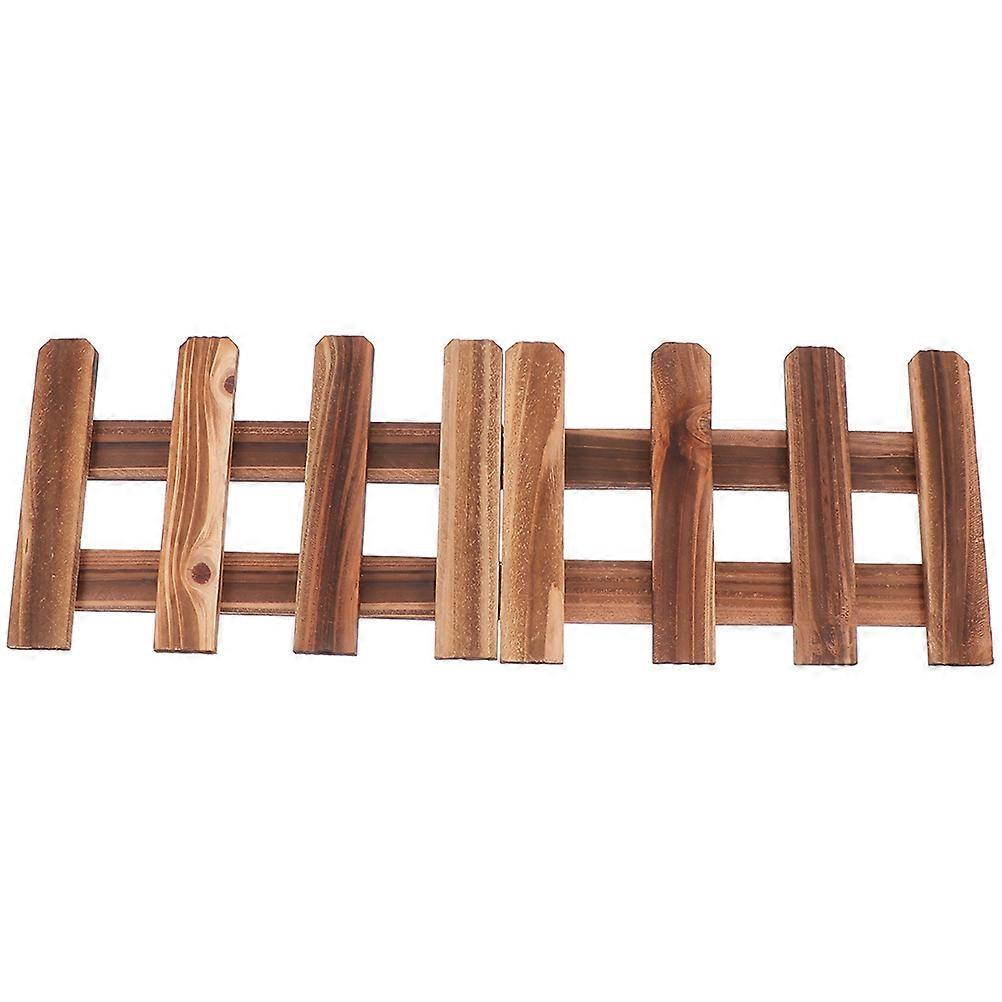 Borda plástica da cerca do jardim de Brown com estilo rústico para o uso decorativo exterior 24,5 polegadas