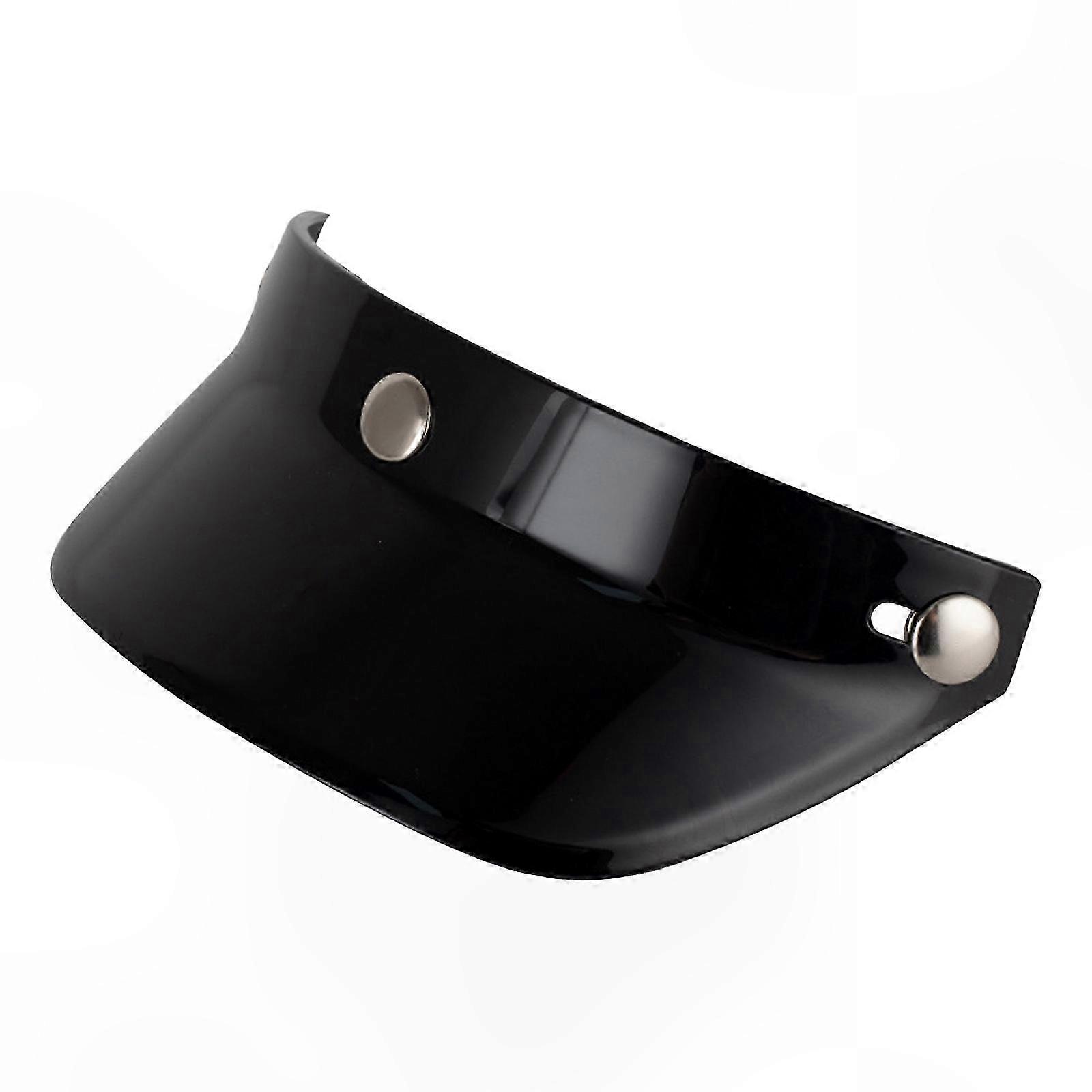 Windproof 3 Snap-Button Visor Shield Lens Visor Flip Up Wind Shield for Open Face Motorbike Helmet Anti-UV FogUniversal Yellow