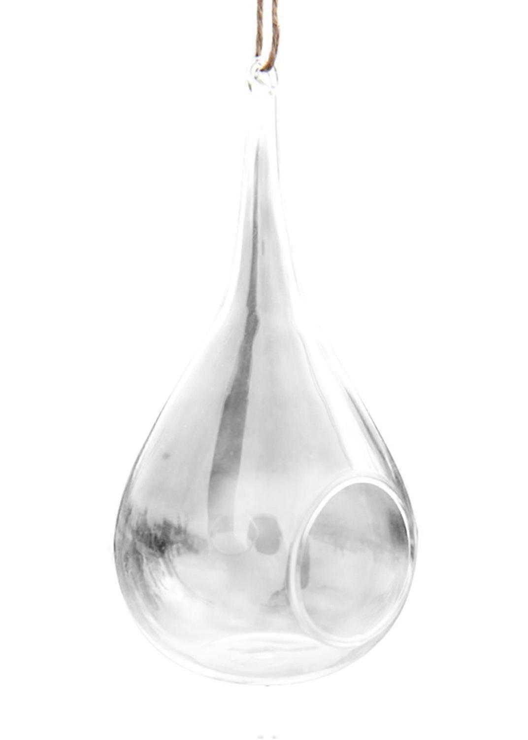 Nordic Style Vase Teardrop Glass Planter Relaxing Atmosphere 20x9x9cm 1Pack