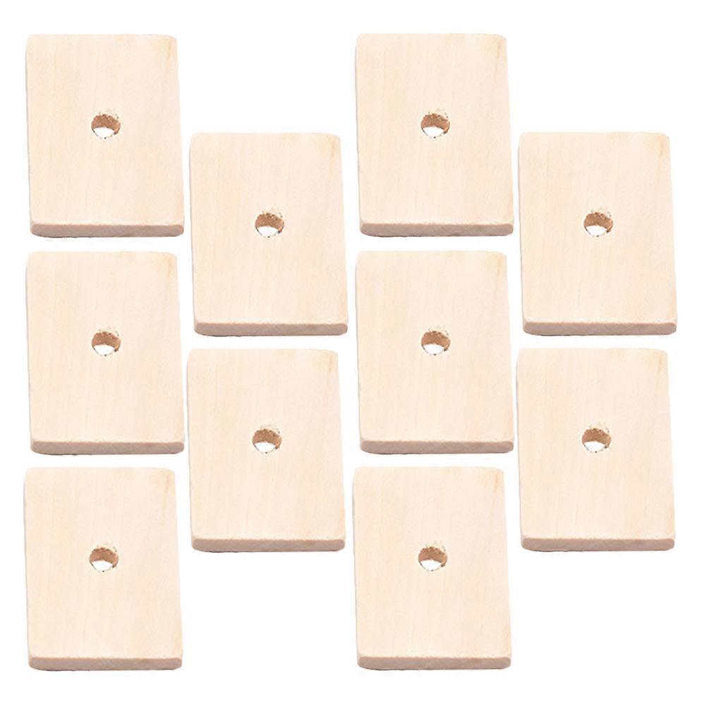 Parrot Toys Wood Blocks for Kids Beige Color Sturdy Safe Wood Helper Prevent Overgrown Beaks 10Pcs