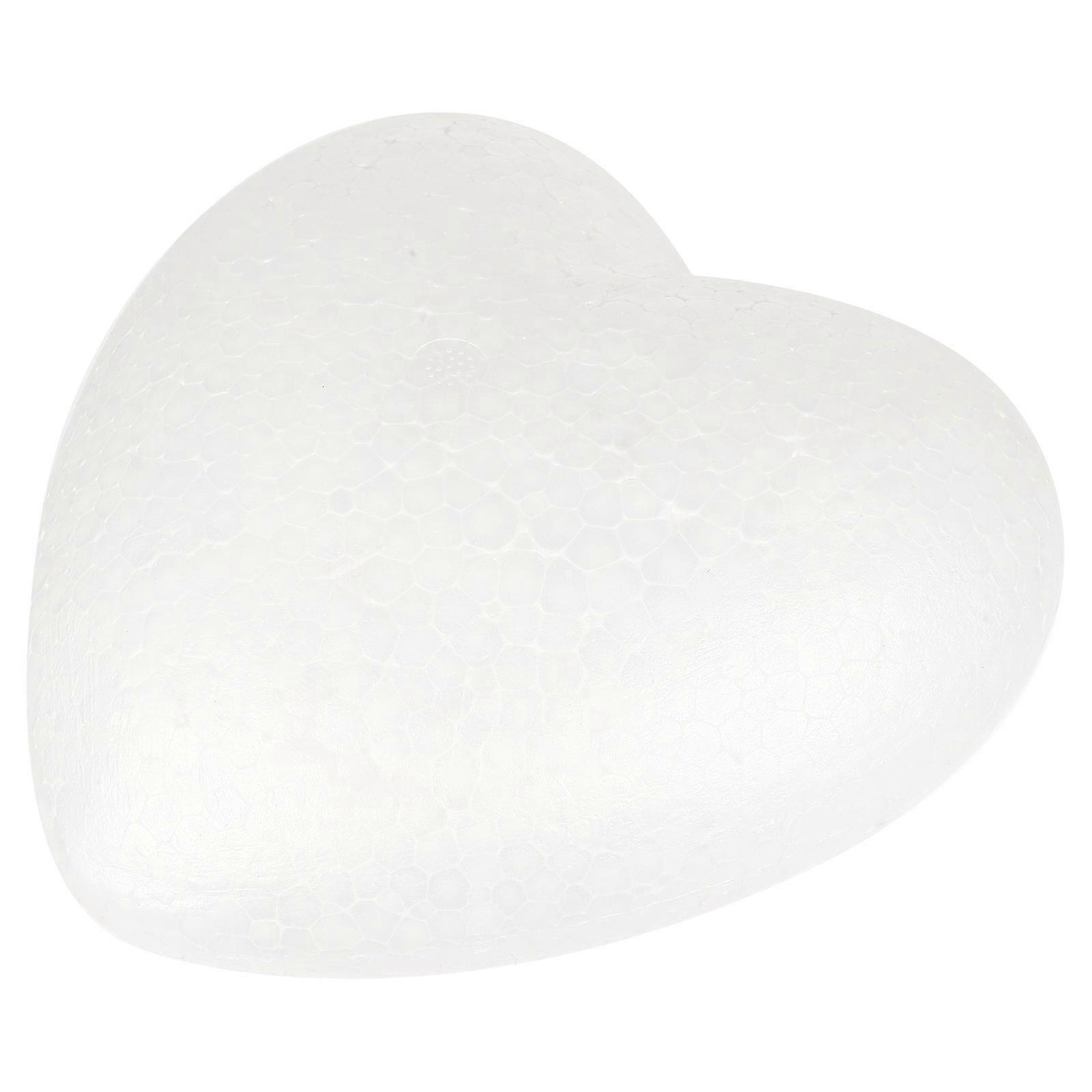 Craft Hearts Set Heart-Shaped Foam Balls for DIY Use White 15cm
