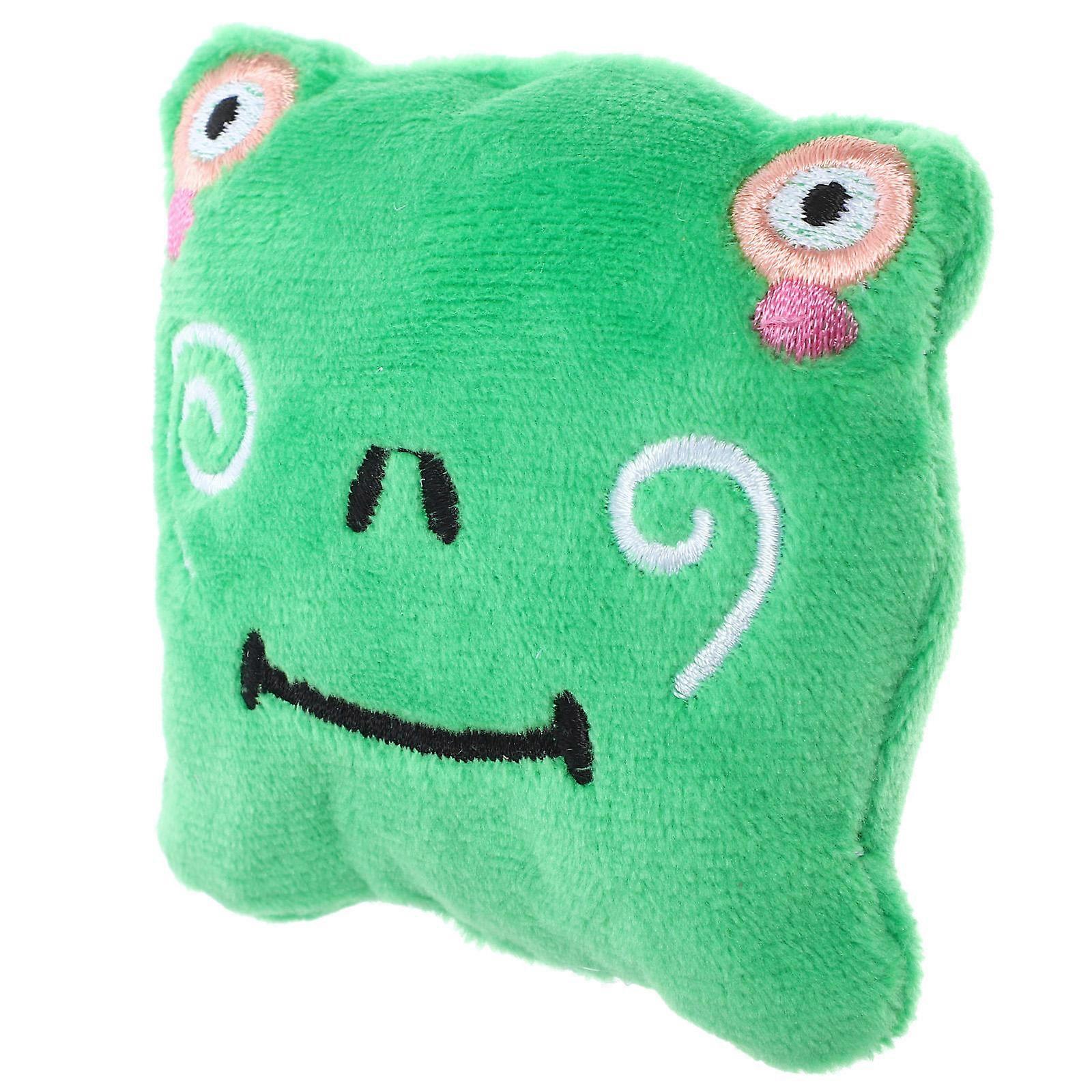 Stimulating Cat Toys Plush Frog Cube Cat Toy With Catnip Scent For Indoor Playtime 1Set