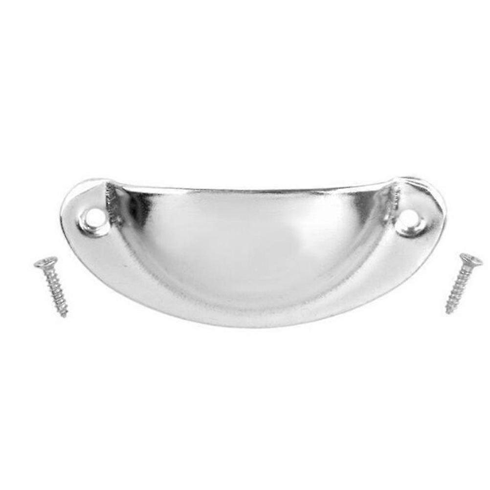 Retro Semicircle Drawer Handle Knobs For Home Decoration Silver 10Pcs Functional Pulling