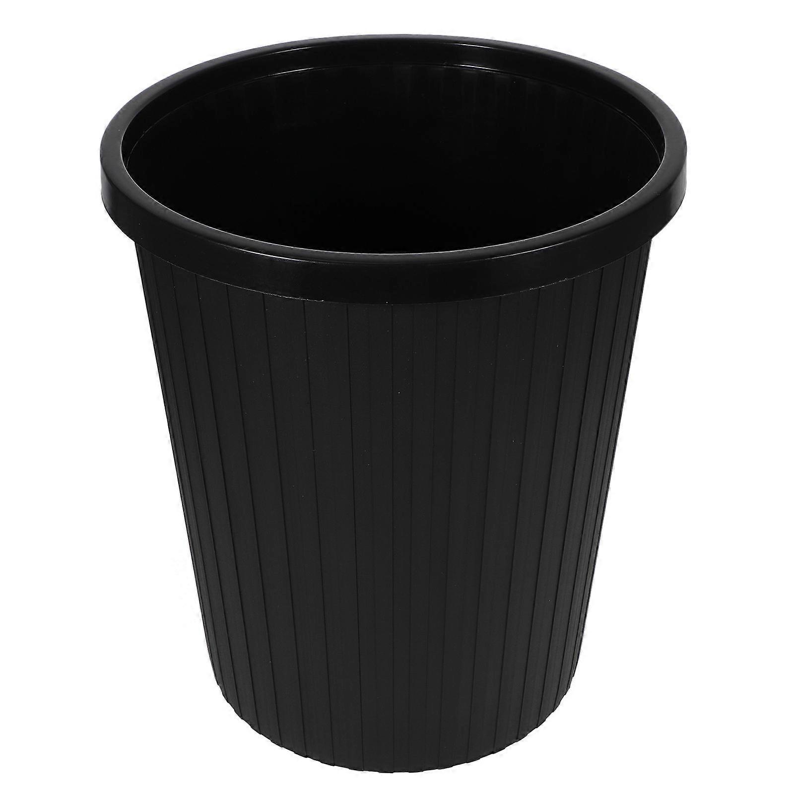 Portable Trash Bin 1Pc Black Plastic Waste Can With Classic Style Suitable For Various Occasions Including Hotel Office And Restaurant