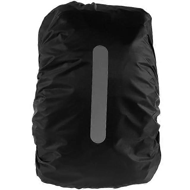 Backpack Rain Cover 15-25L, Foldable Waterproof, Outdoor Hiking Backpack Protector With Reflective Stripe, Black 2-Pack