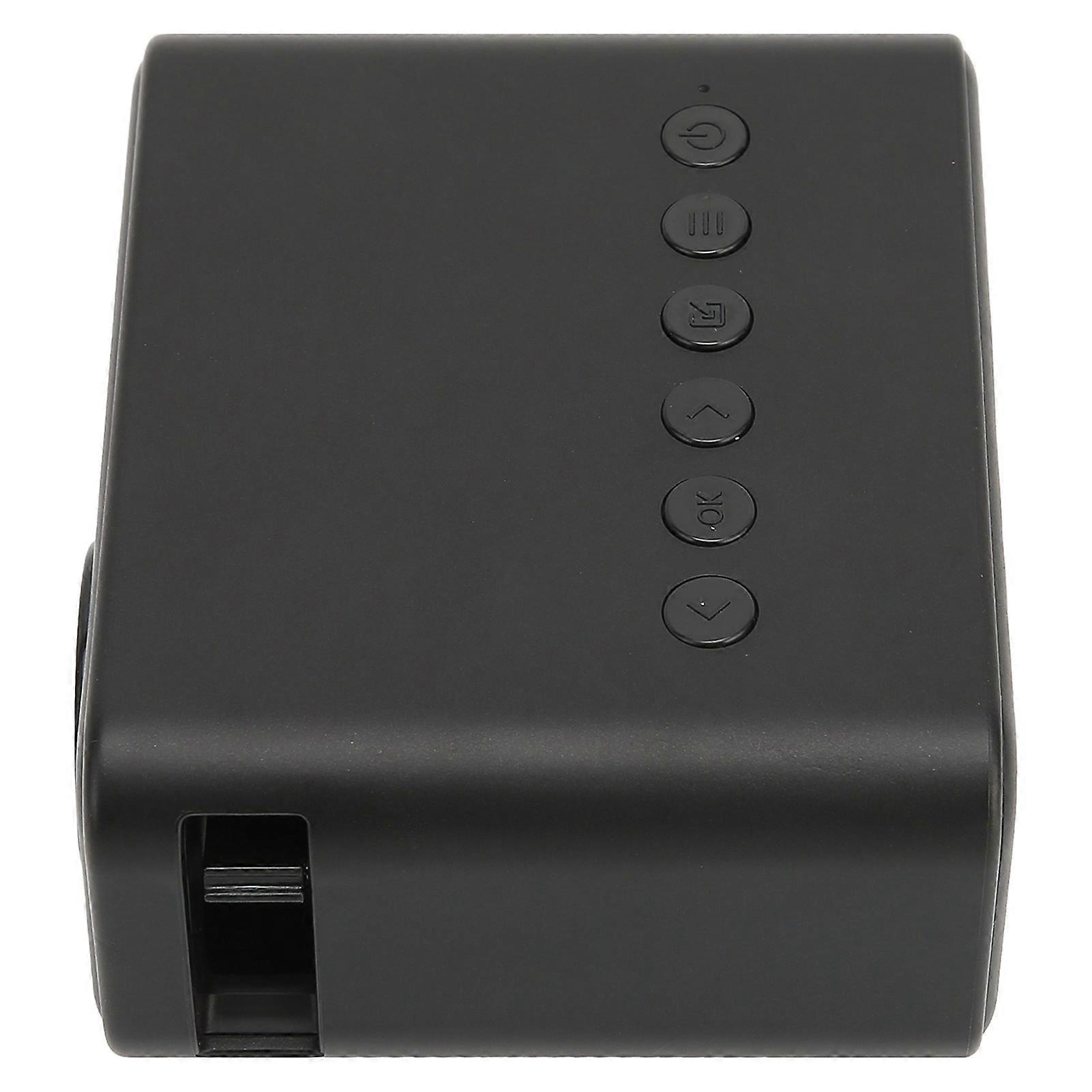 Portable Mini Projector Home Theater Mobile Phone Projector for Screen Projection 100‑240VBlack UK Plug