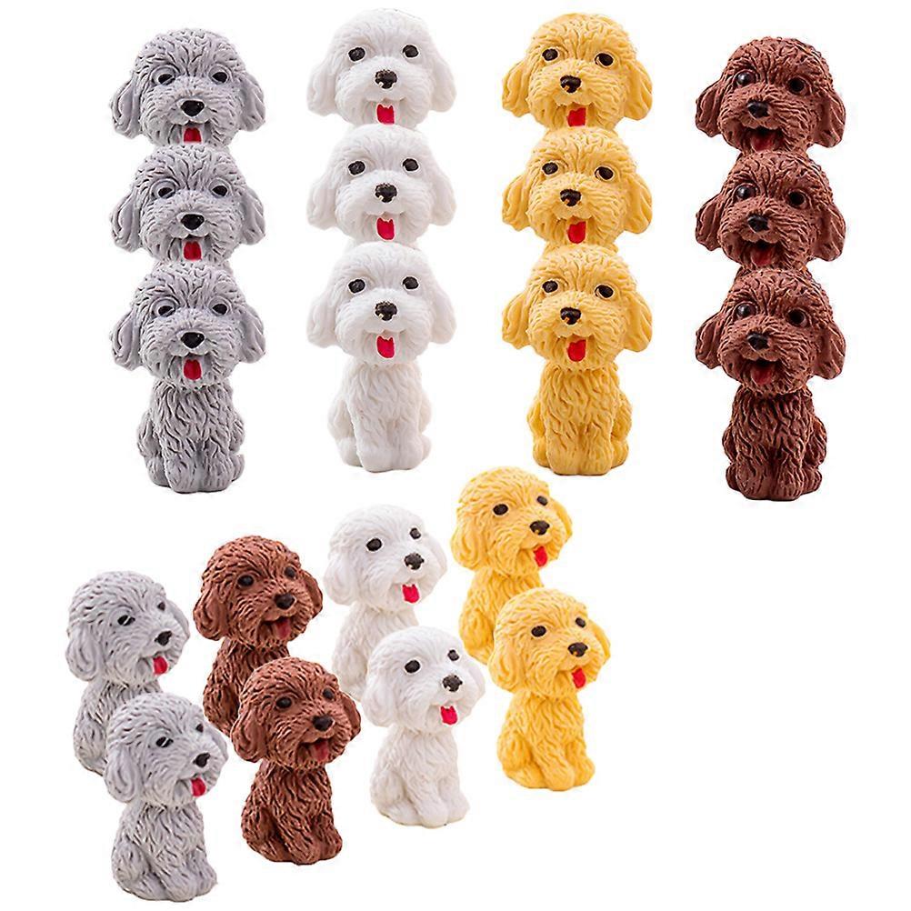 20PCS Cute Dog Shaped Erasers, Fun Pencil Erasers for School Supplies, Safe Material, Easy Erasing, Assorted Colors