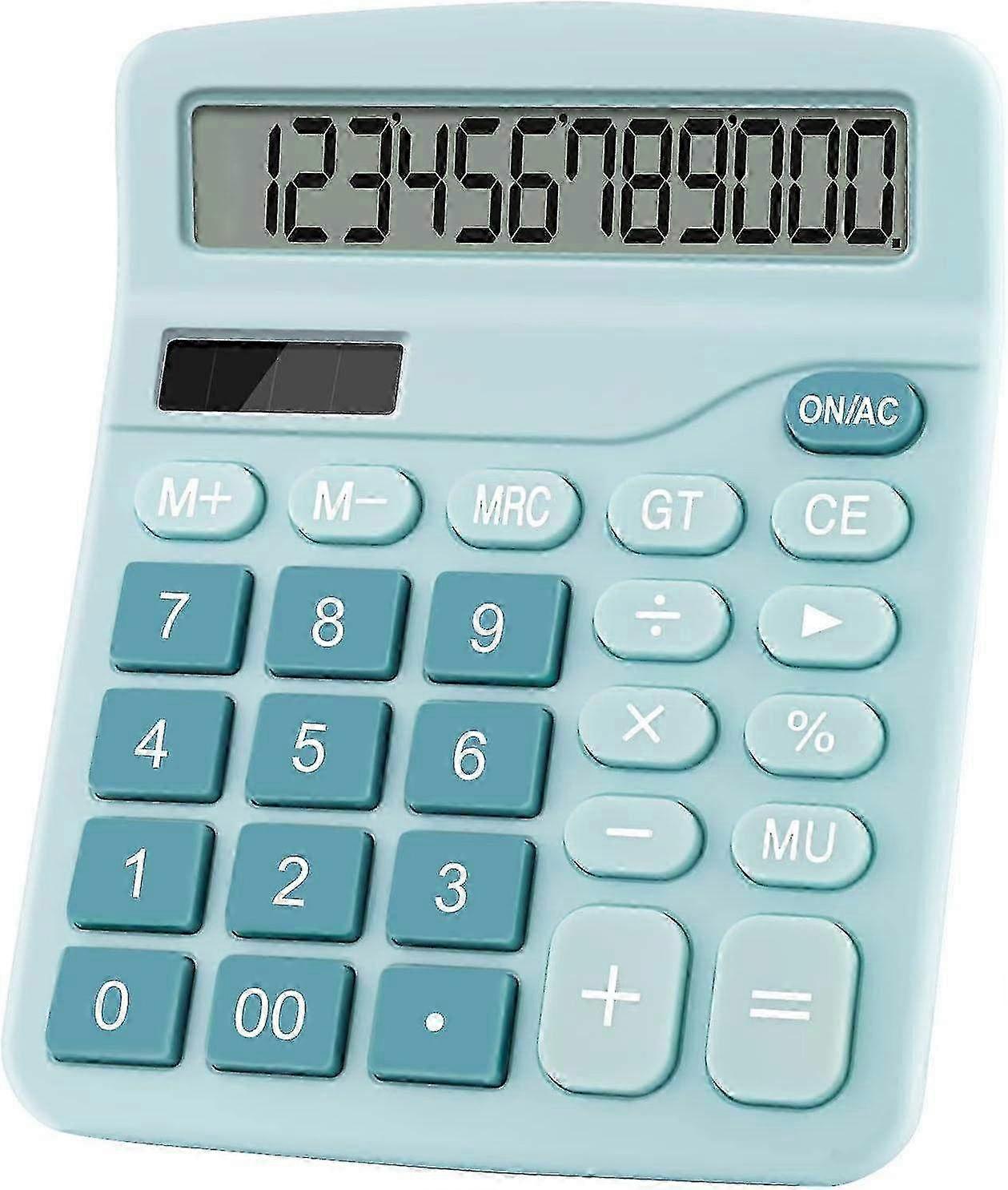 12-Digit Solar-Powered Desktop Calculator with Dual Power Supply - Model Q33