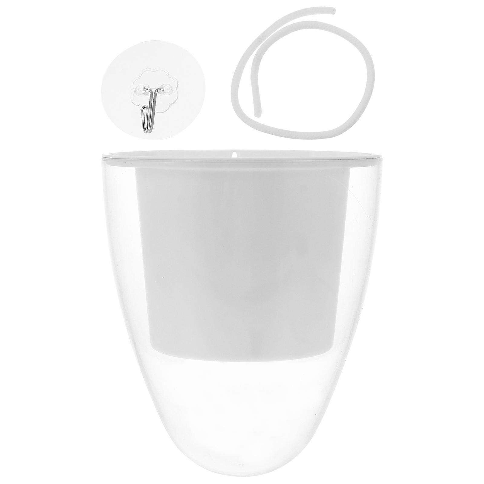 Wall-mounted Flower Bucket 1 Set Transparent Hanging Planter Useful for Plant Lovers in Dormitory Use