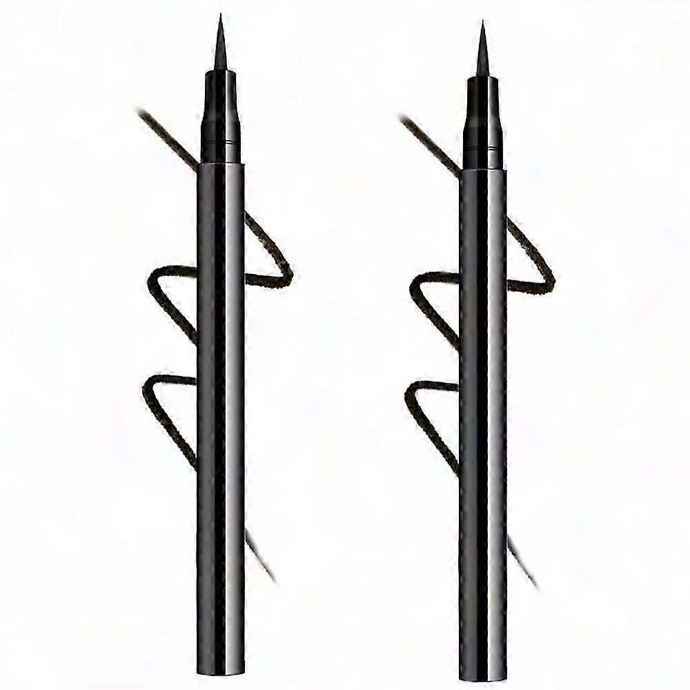 Smudge Proof Waterproof Black Liquid Eyeliner Pen with Flexible Tip - Long Lasting Sharp Line Eye Liner Safe for Sensitive Eyes