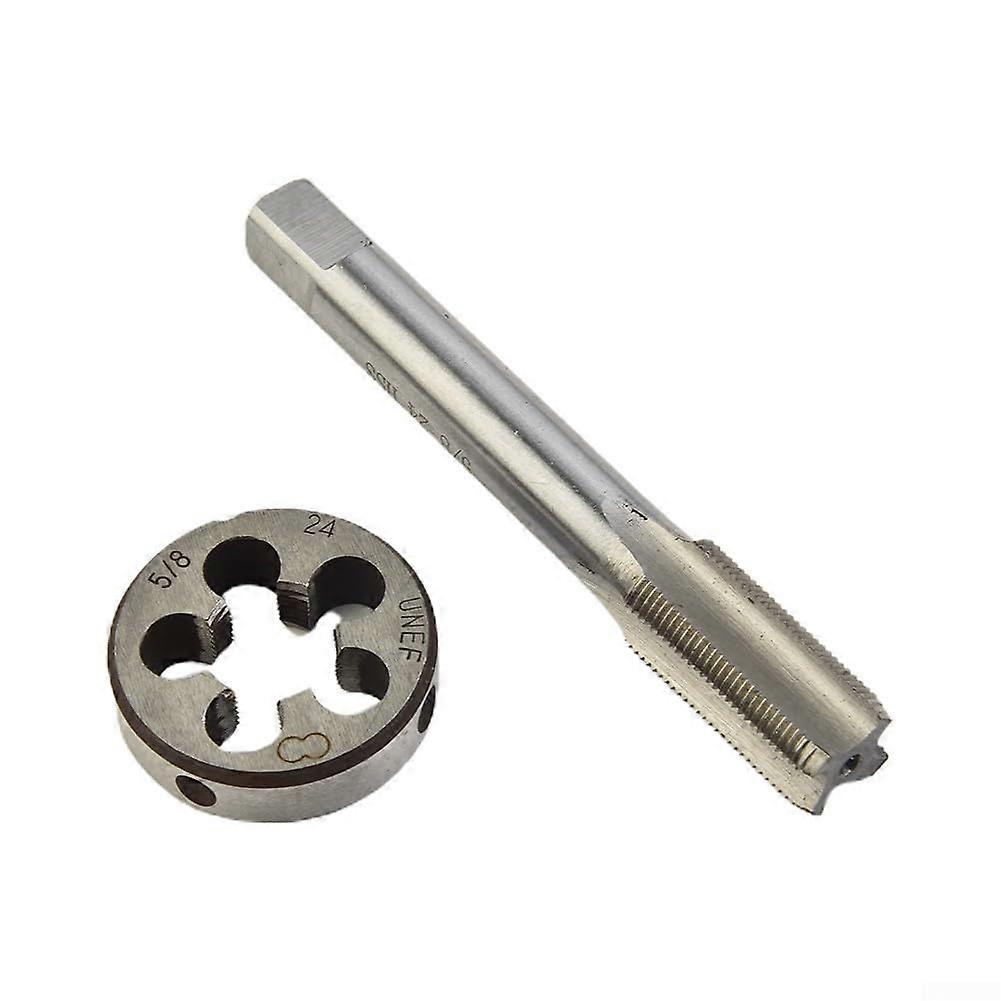 High Speed Steel Tap And Die Set, 5/8-24 UNEF Right-Hand, HSS Durable, Gunsmithing And Mouth Thread Compatible