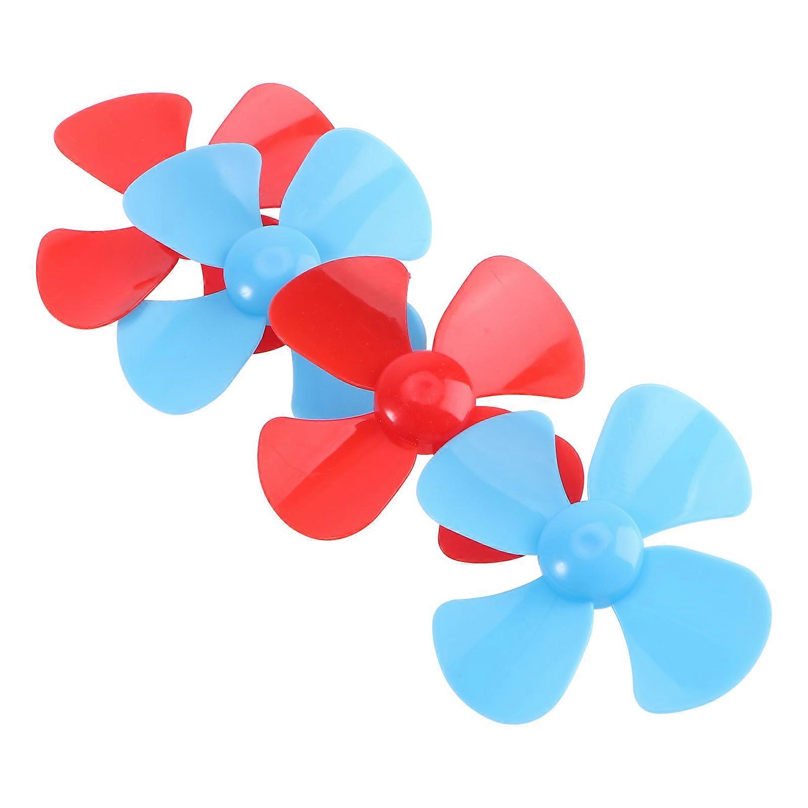 48pcs Plastic Mini Electric Propellers DIY Accessories for Model Boats, Educational Crafts & Handmade Projects – Random Color Practical Shaft