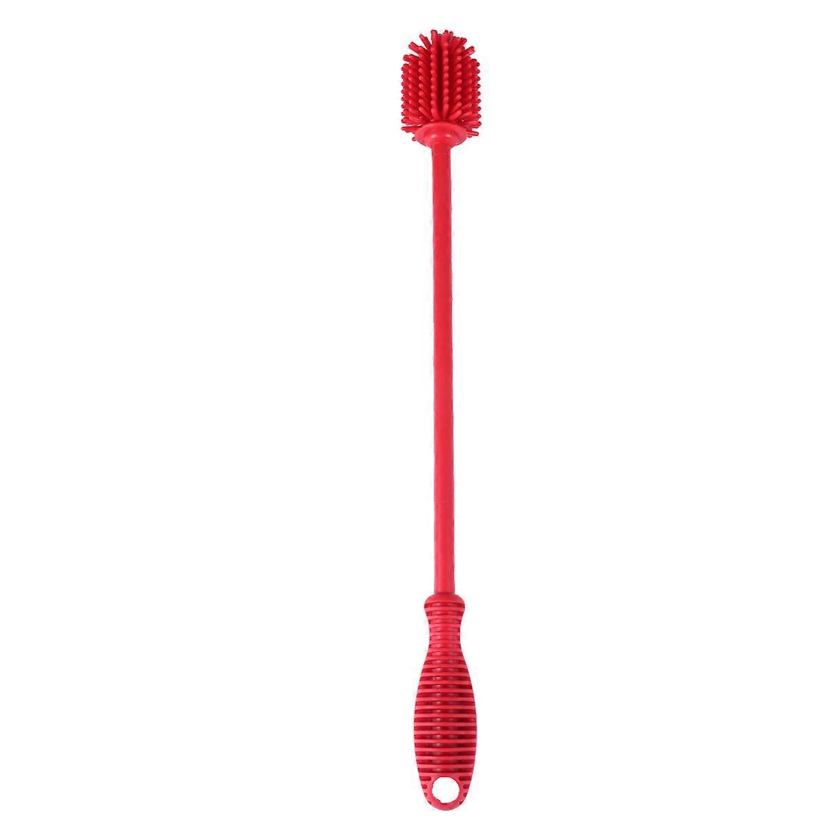 Pacifier Brush Long Handle Cleaning Tool Red 32X3.5Cm Suitable For Household Users 1Set