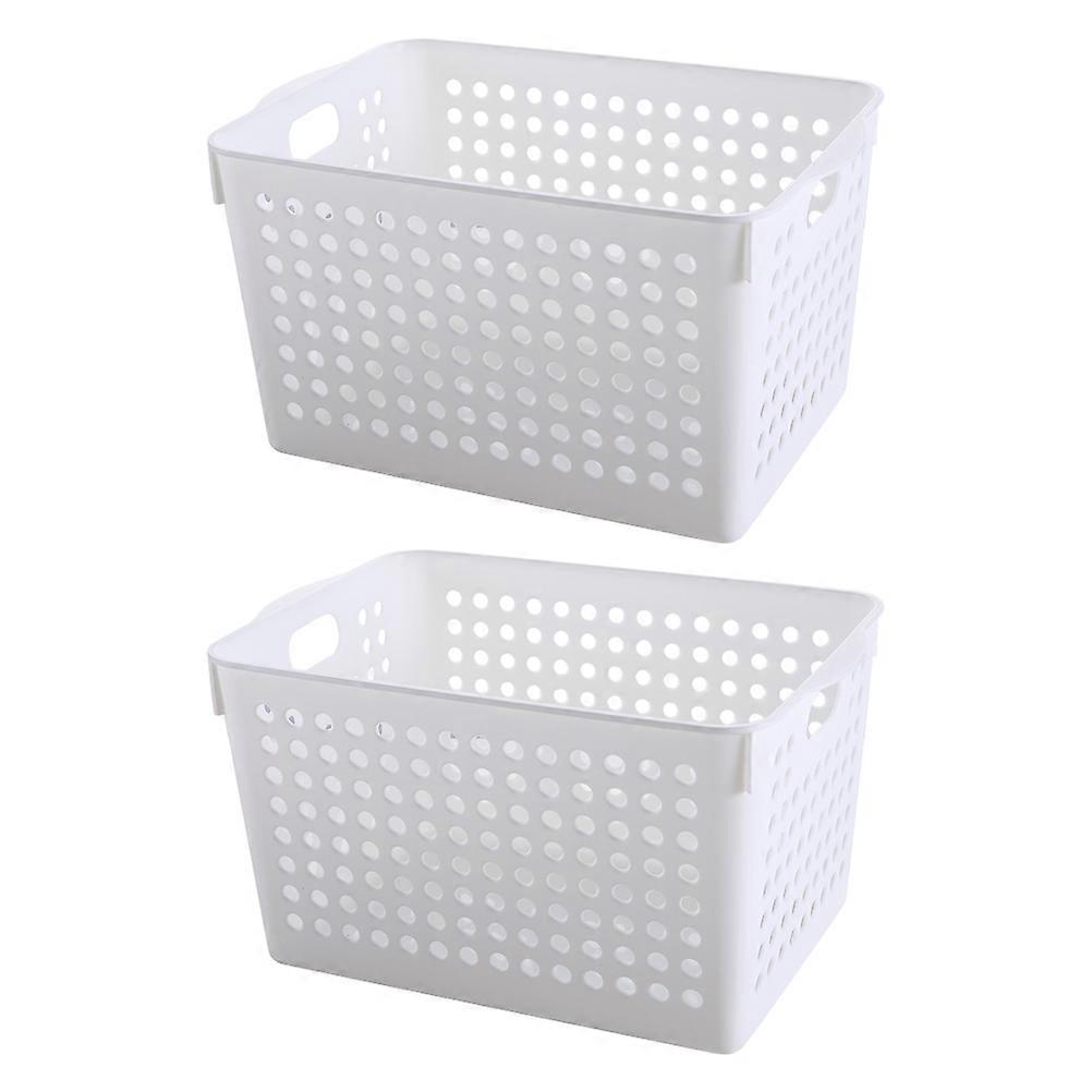 2Pcs Desktop Organizing Box Sundries Storage Box Files Toy Storage Basket Home Supply