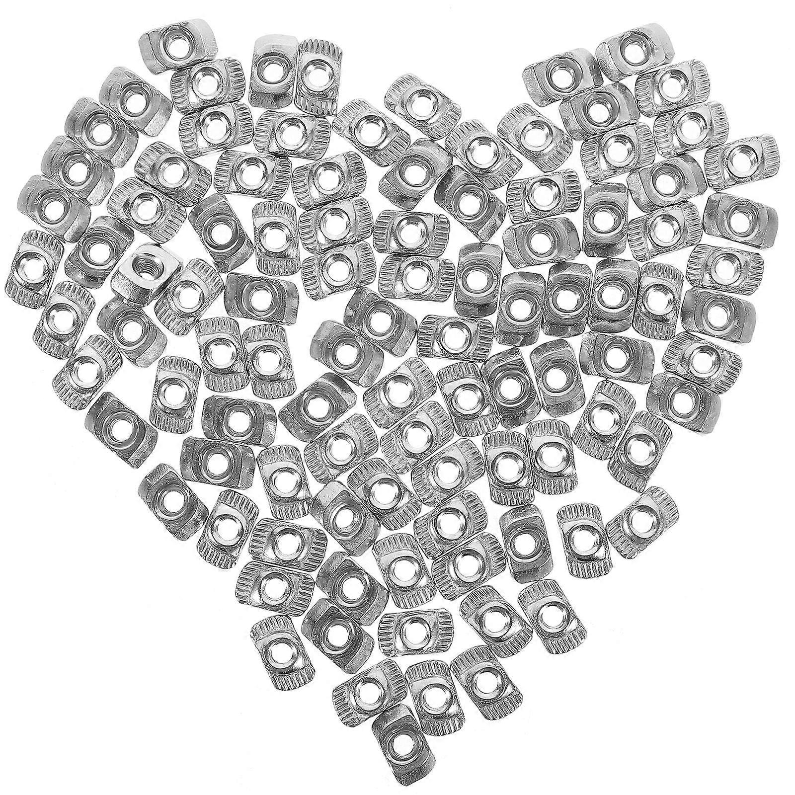 100Pcs European Aluminum T-Nut Thread Designed For Engineers And Makers Suitable For Industrial Assembly With Self-Locking Hammer Shaped