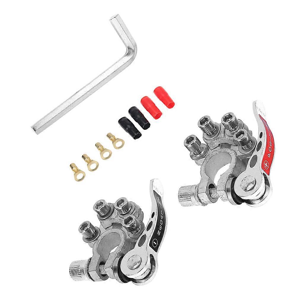 Car Electrical Connectors 1 Set Side Terminal Battery Compatible For Mechanics 6.9X5.8cm Silver Battery Connection